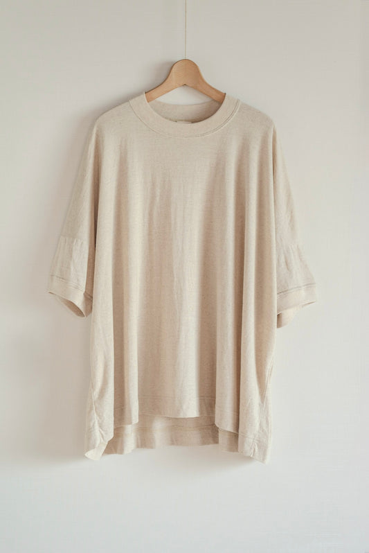 T-SHIRT À COL ROND OVERSIZE JAN-JAN VAN ESSCHE MARRON NATUREL