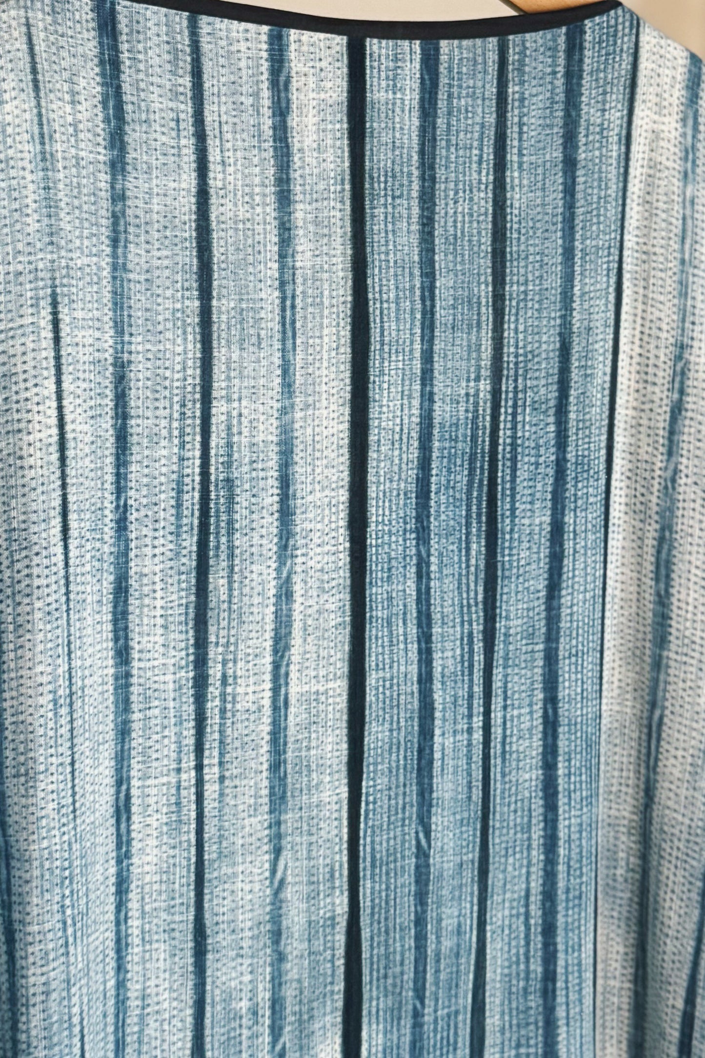 CRISTASEYA CAFTAN INDIGO DYED HANDWOVEN