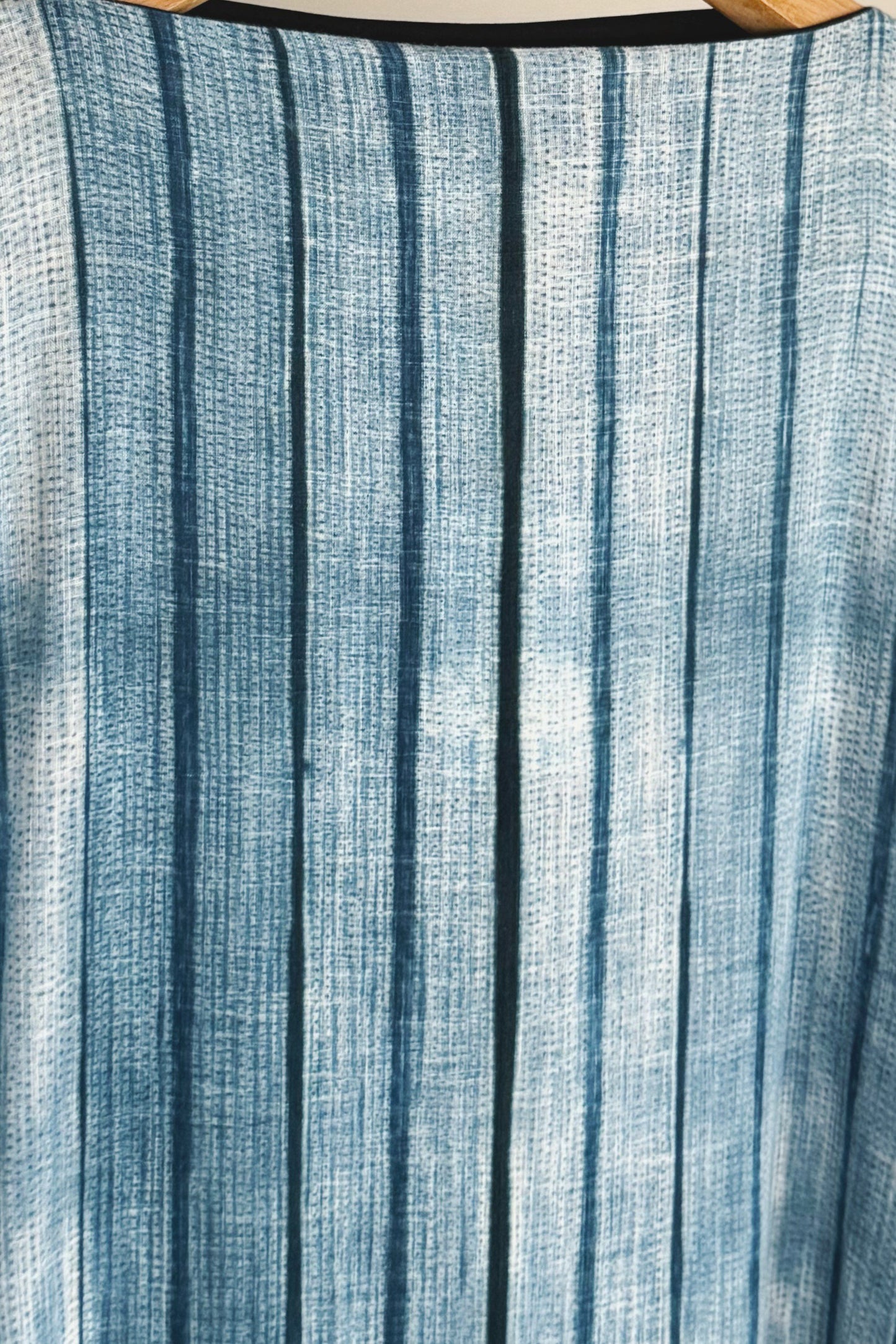 CRISTASEYA CAFTAN INDIGO DYED HANDWOVEN
