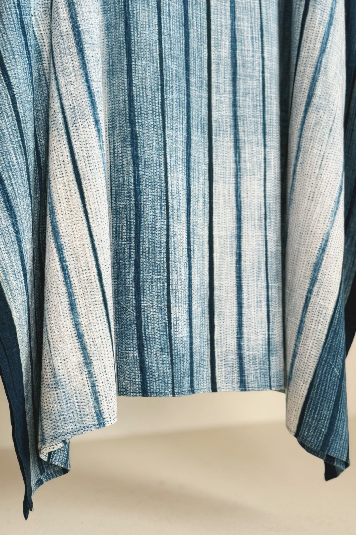 CRISTASEYA CAFTAN INDIGO DYED HANDWOVEN