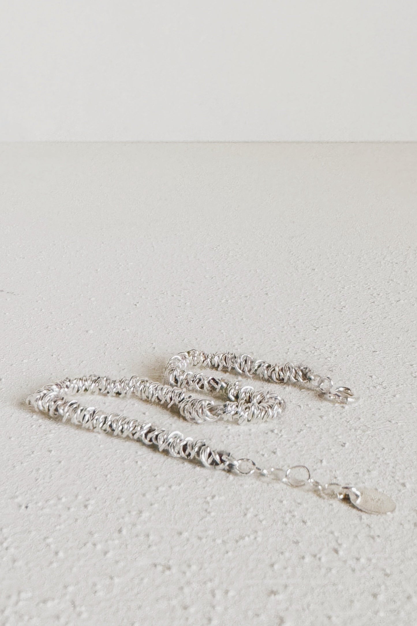 17 BRACELET FRONCÉ STEPHANIE SCHNEIDER ARGENT STERLING 925 ET MOHAIR