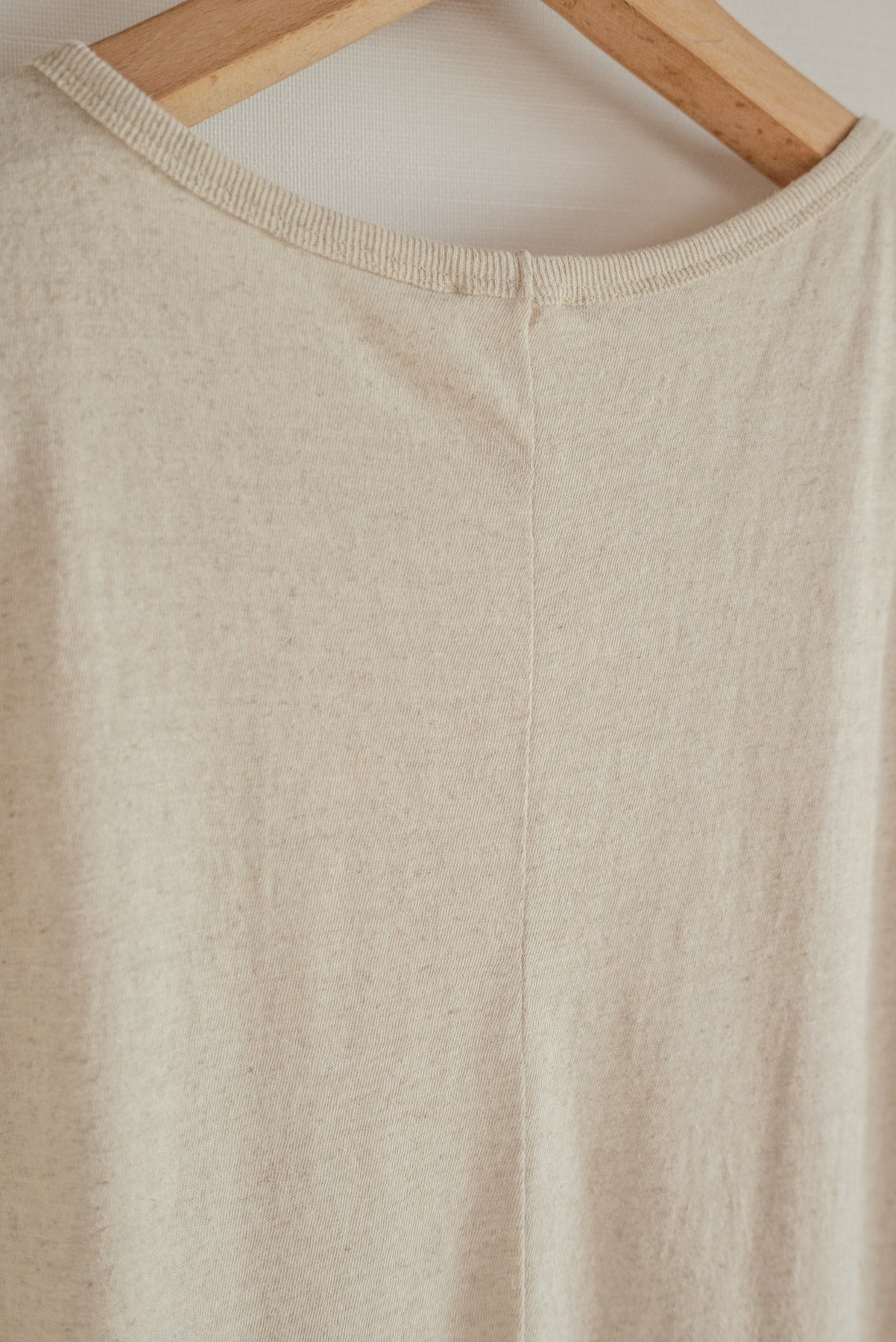 DÉBARDEUR AMPLE JAN-JAN VAN ESSCHE EN JERSEY DE COTON ET DE LIN MARRON NATUREL