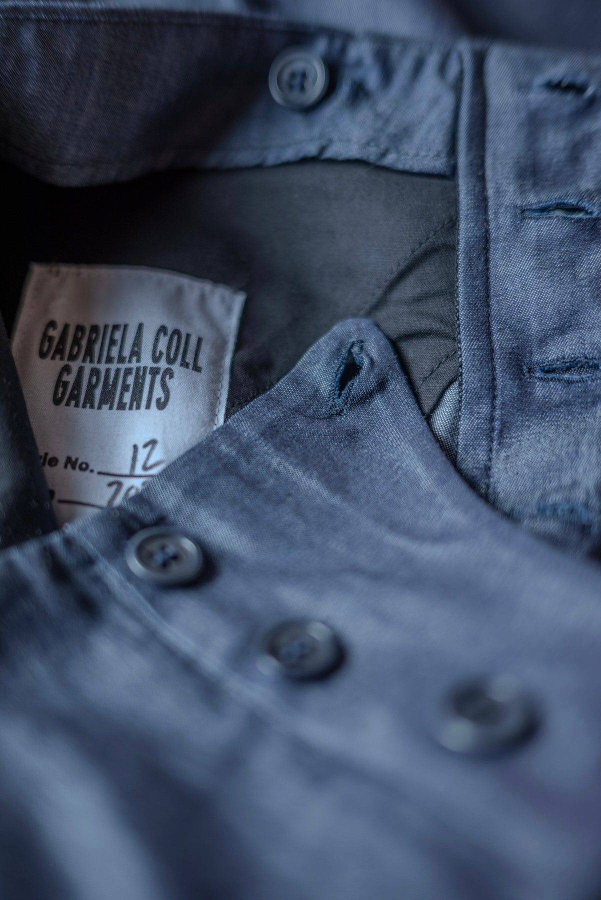 TAILORED TROUSERS BLUE DENIM GABRIELA COLL GARMENTS