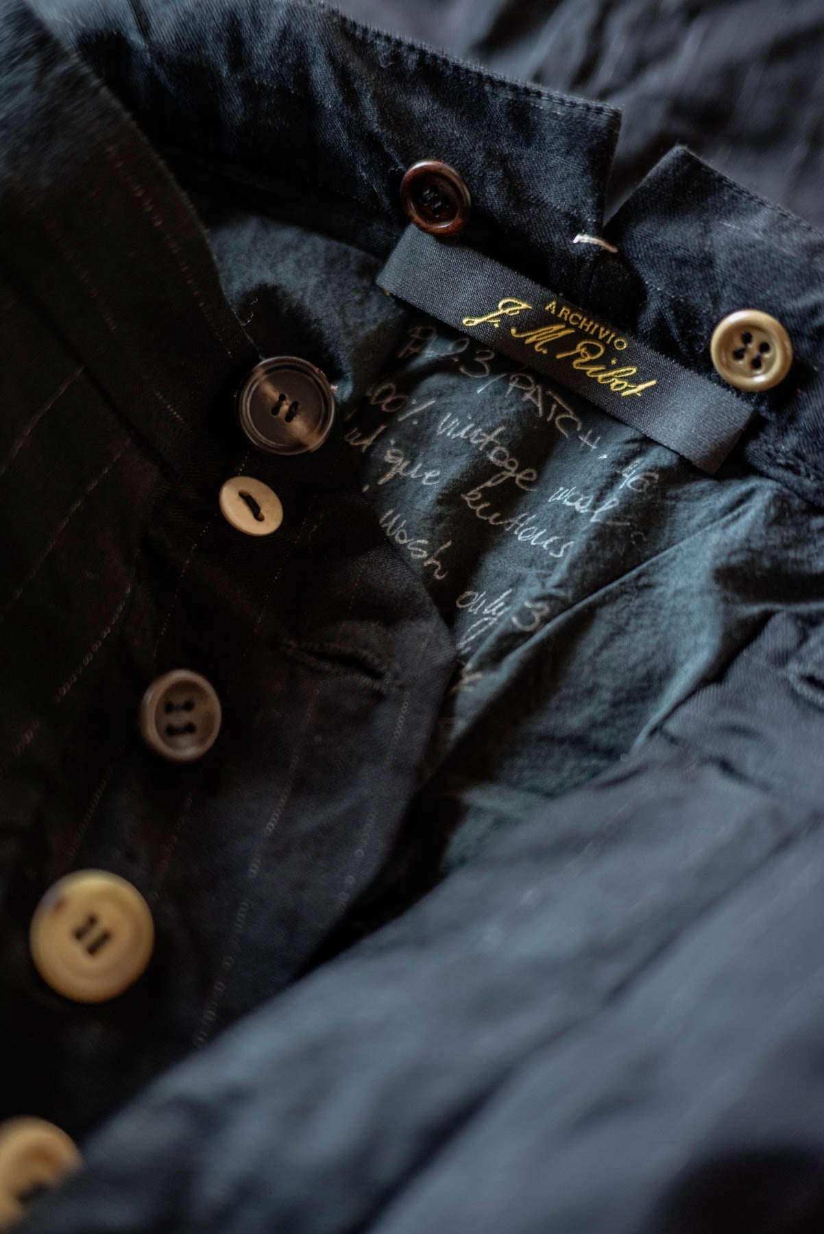 PANTALON À PATCHS ARCHIVIO JM RIBOT Laine Vintage