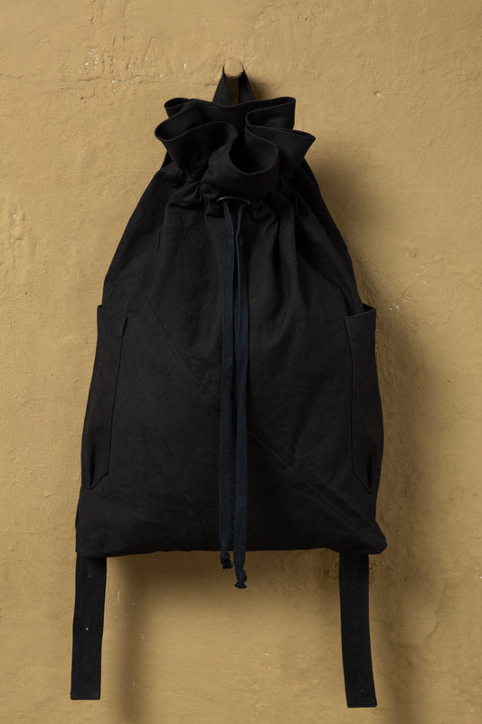 SAC À DOS JAN-JAN VAN ESSCHE PAPIER COTON TOILE NOIR