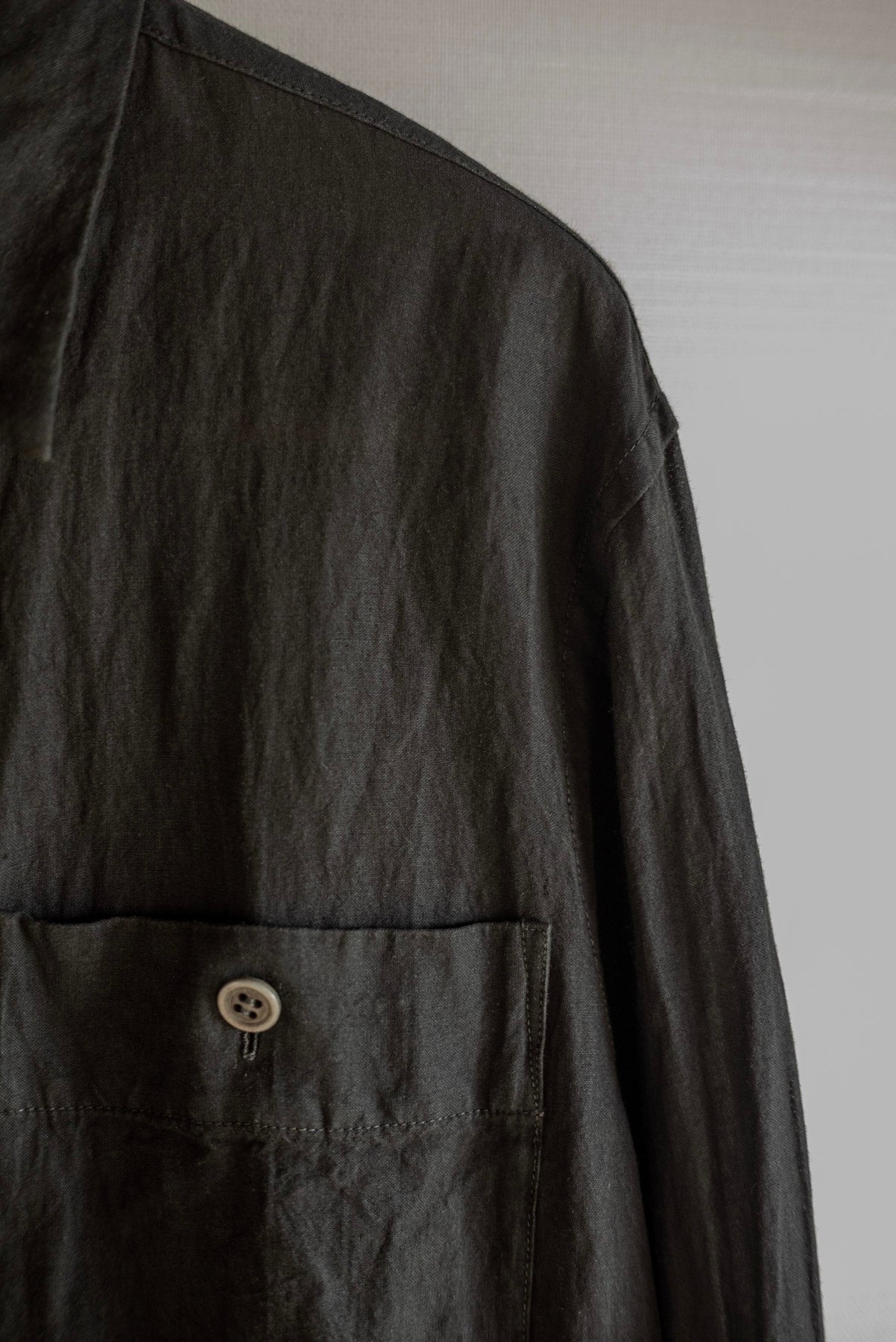 BEAUGAN SAFARI SHIRT MUD DYED INDIGO BLACK