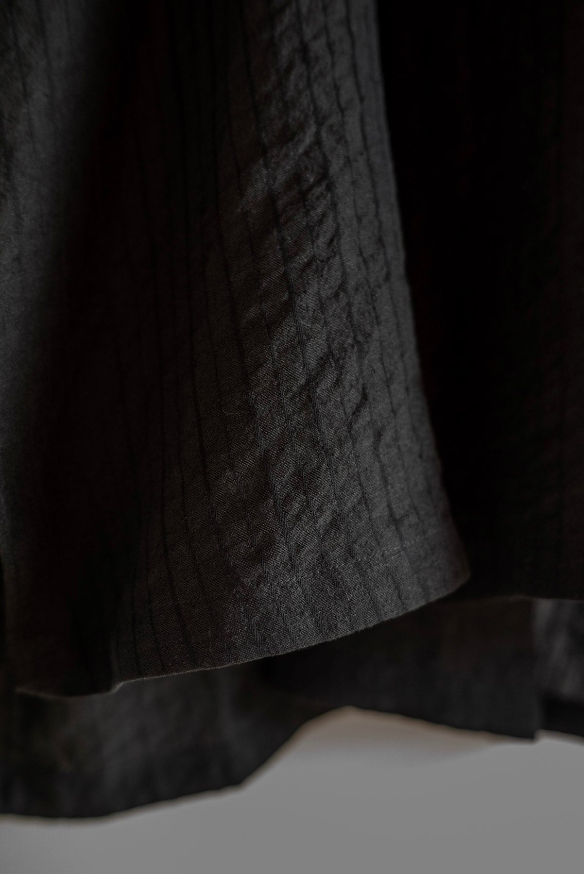 JAN-JAN VAN ESSCHE CHEMISE À ENFANTS COUPE LARGE COTON LIN RELIEF RAYÉ NOIR