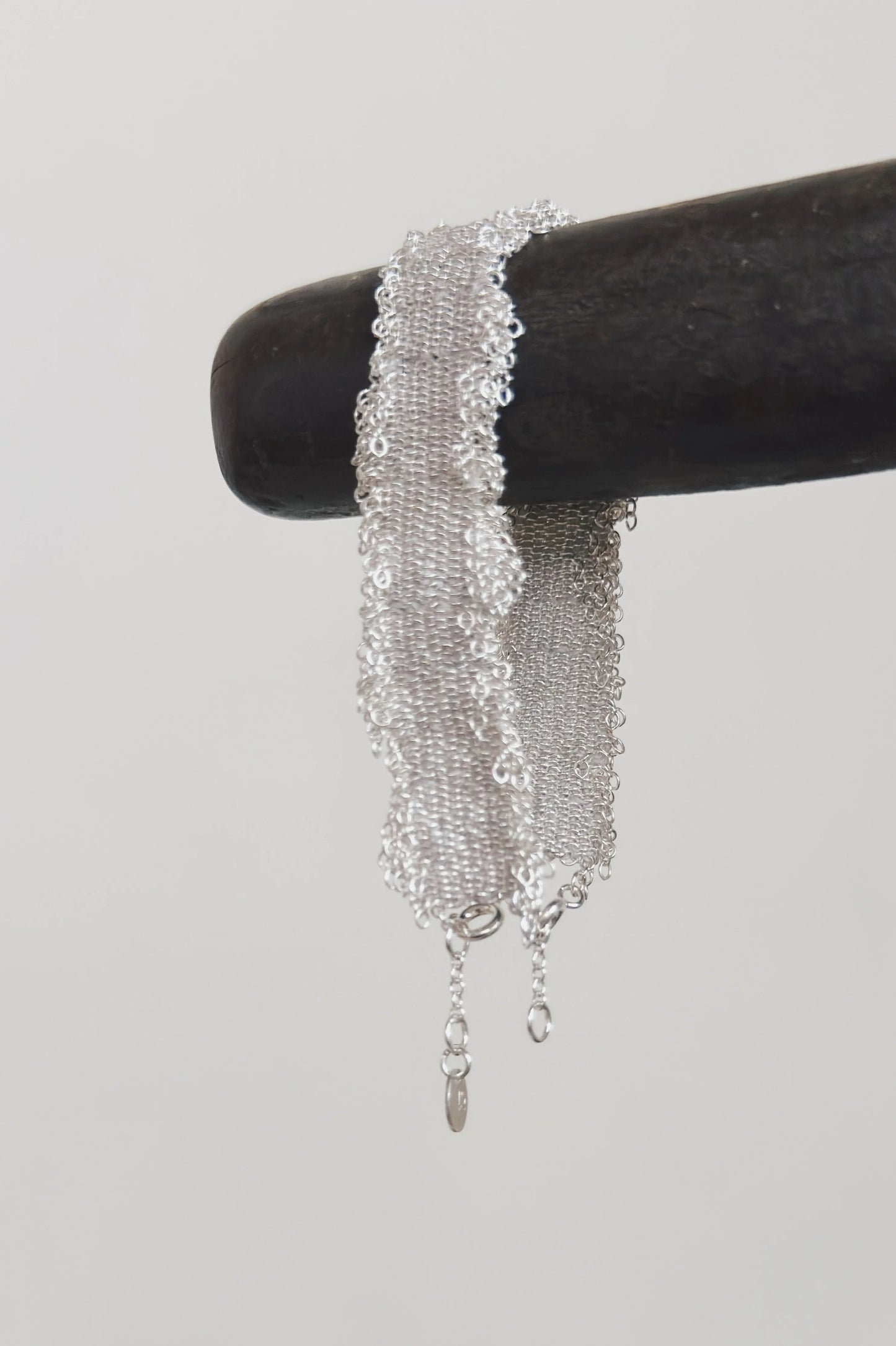 17 BRACELET TISSAGE ÉTERNEL STEPHANIE SCHNEIDER ARGENT STERLING 925 ET SOIE