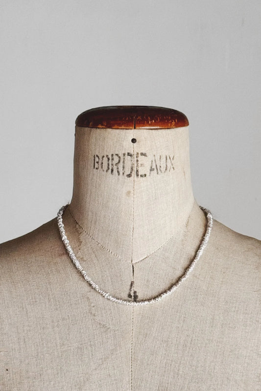 17 STEPHANIE SCHNEIDER COLLIER FRONCÉ EN ARGENT STERLING 925 ET MOHAIR