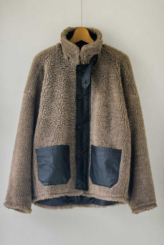 JAN-JAN VAN ESSCHE TEDDY RÉVERSIBLE/VESTE RÉSISTANTE À L'EAU TEDDY GRIS NATUREL