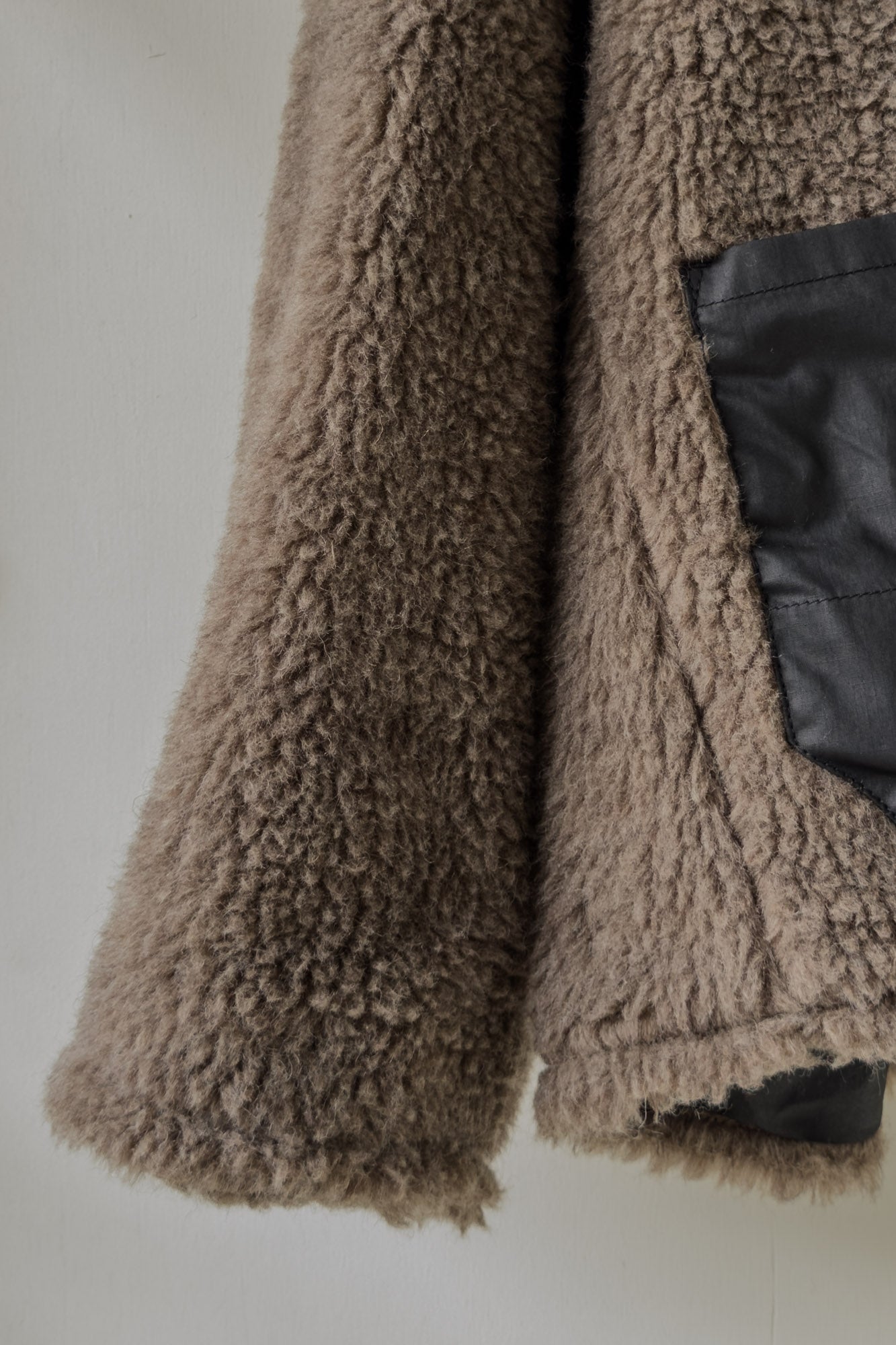JAN-JAN VAN ESSCHE REVERSIBLE TEDDY/ WATER RESISTANT JACKET TEDDY NATURAL GRAY