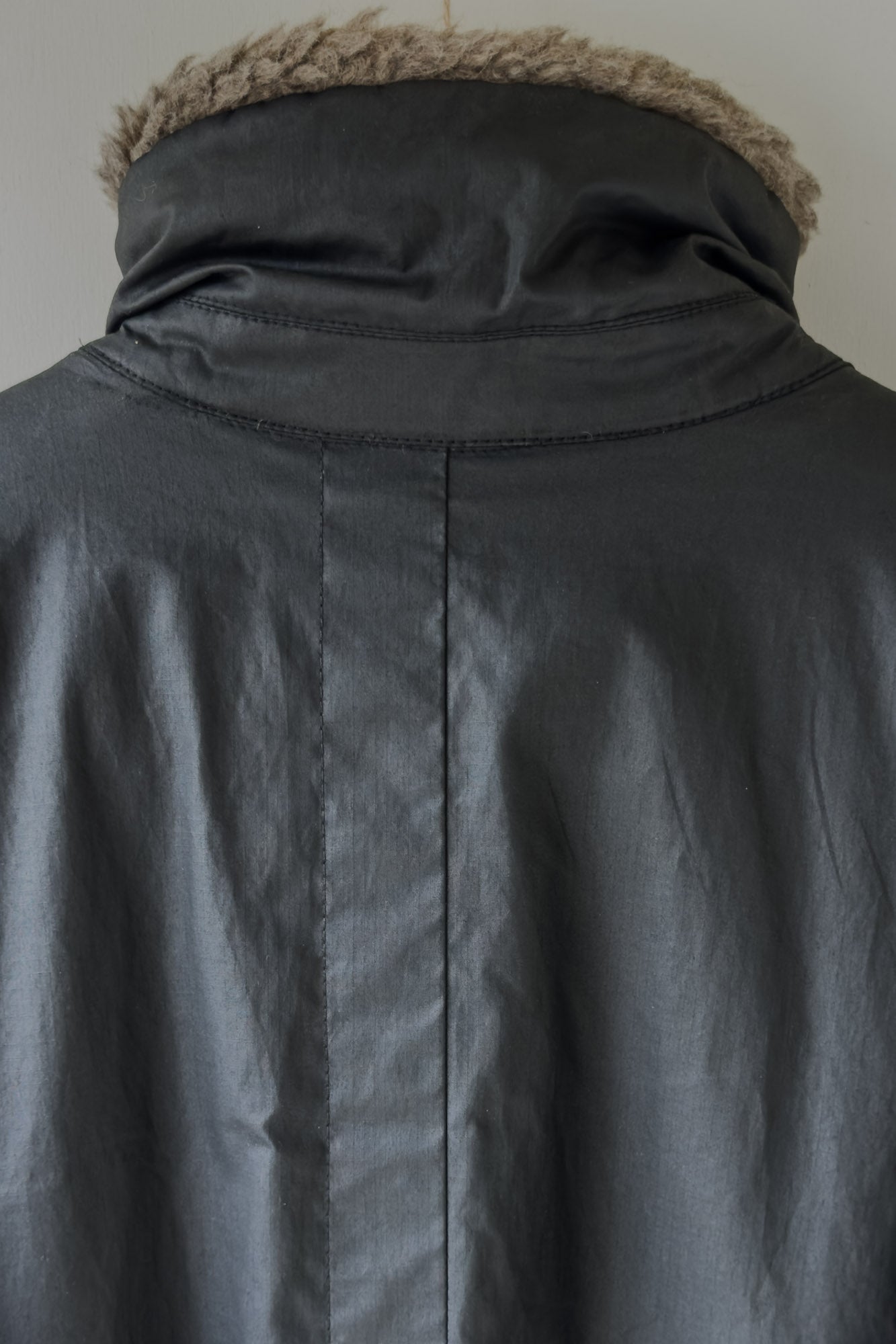 JAN-JAN VAN ESSCHE REVERSIBLE TEDDY/ WATER RESISTANT JACKET TEDDY NATURAL GRAY