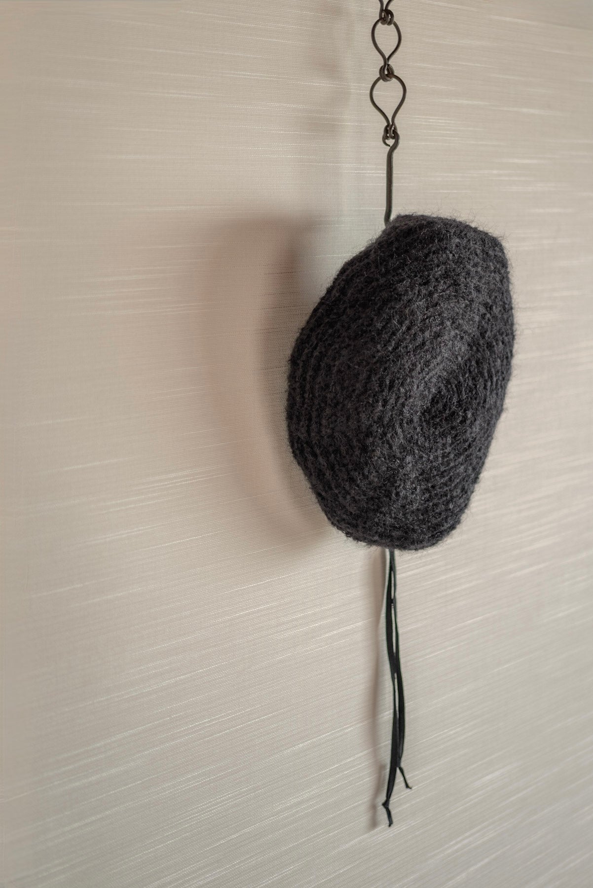 JAN-JAN VAN ESSCHE HAND CROCHET BERET BLACK