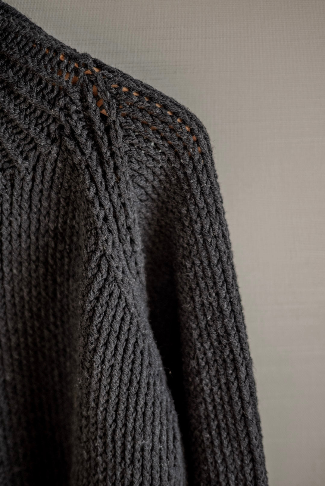 JAN-JAN VAN ESSCHE HAND KNITTED TURTLE NECK SWEATER LALIN PITCH BLACK