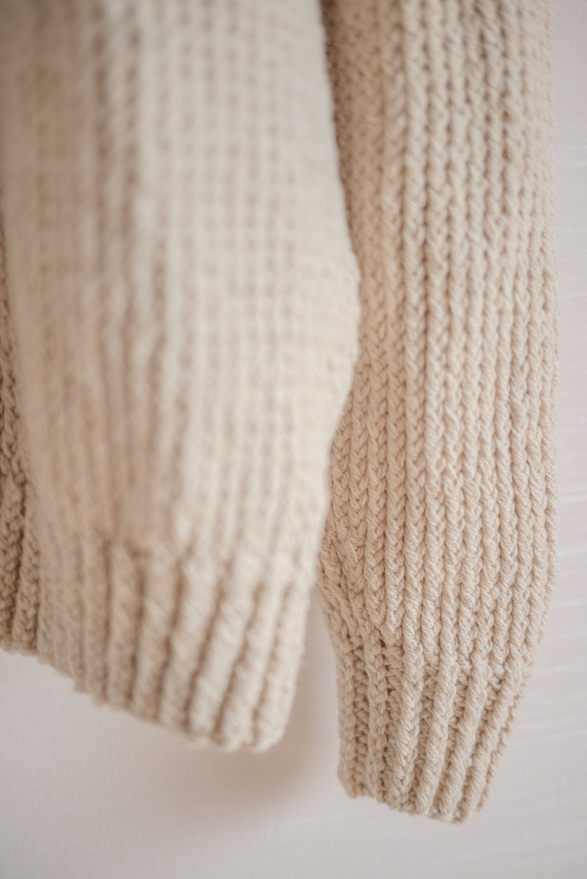 JAN-JAN VAN ESSCHE HAND KNITTED TURTLE NECK SWEATER NATURAL