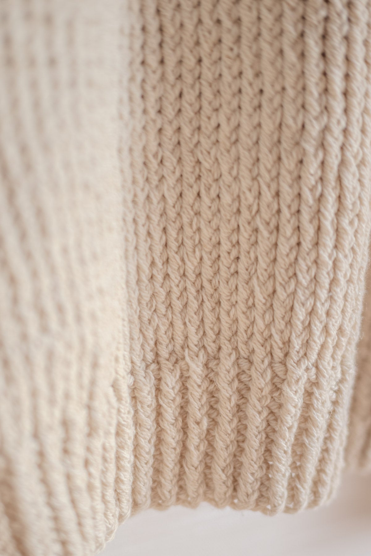 JAN-JAN VAN ESSCHE HAND KNITTED TURTLE NECK SWEATER NATURAL