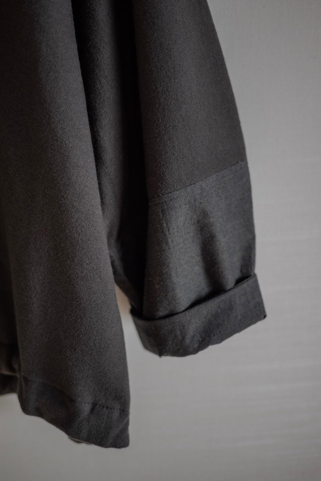 JAN-JAN VAN ESSCHE LOOSE FIT SWEATSHIRT COTTON LINEN WOOL ANTHRACITE