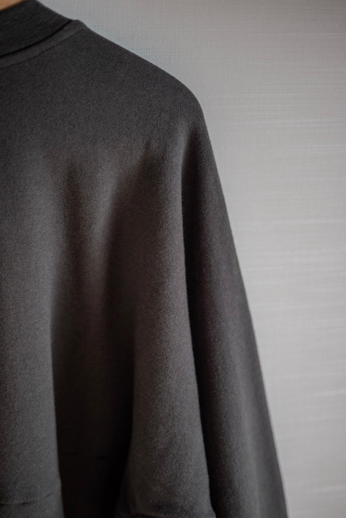 JAN-JAN VAN ESSCHE LOOSE FIT SWEATSHIRT COTTON LINEN WOOL ANTHRACITE