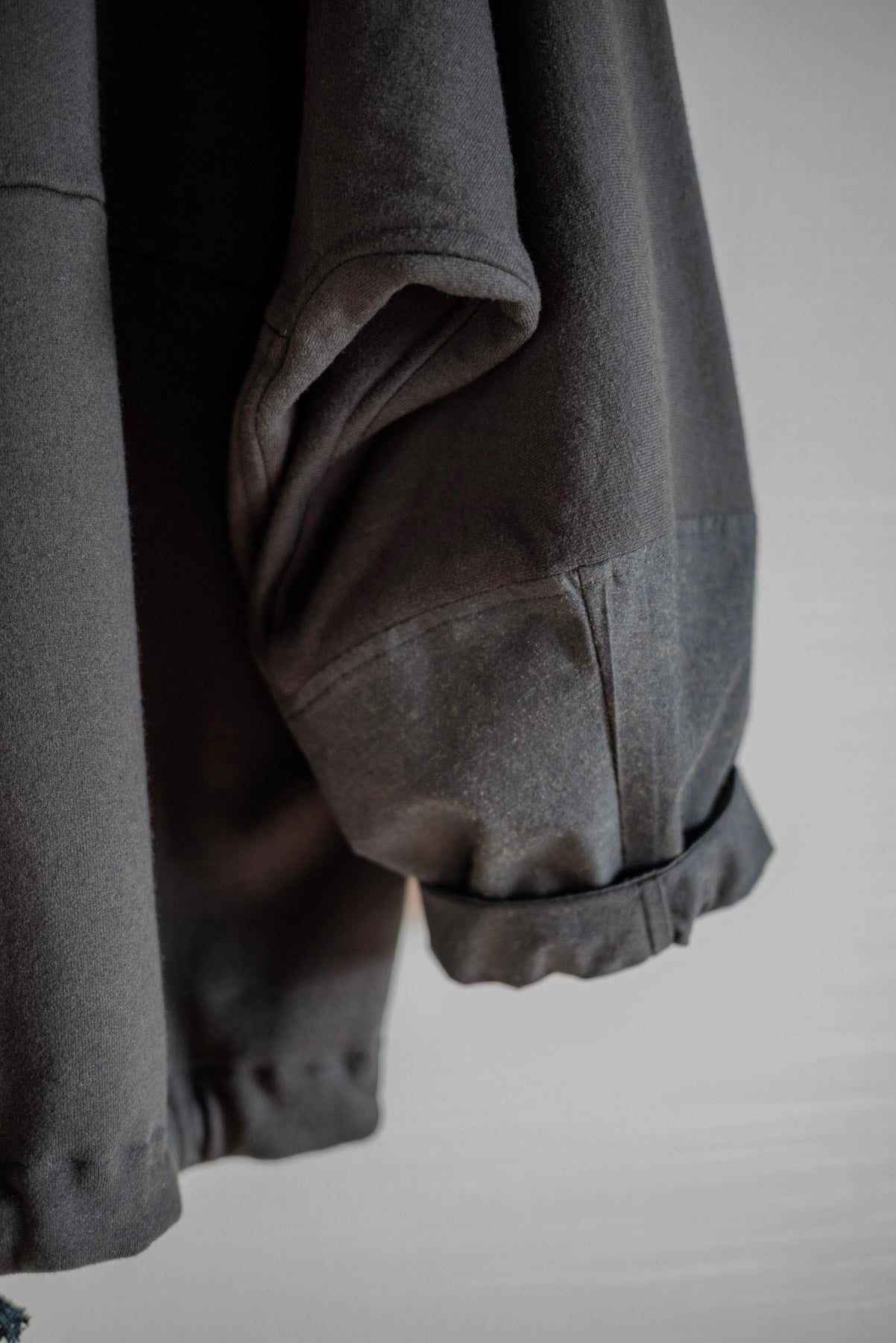 JAN-JAN VAN ESSCHE LOOSE FIT SWEATSHIRT COTTON LINEN WOOL ANTHRACITE