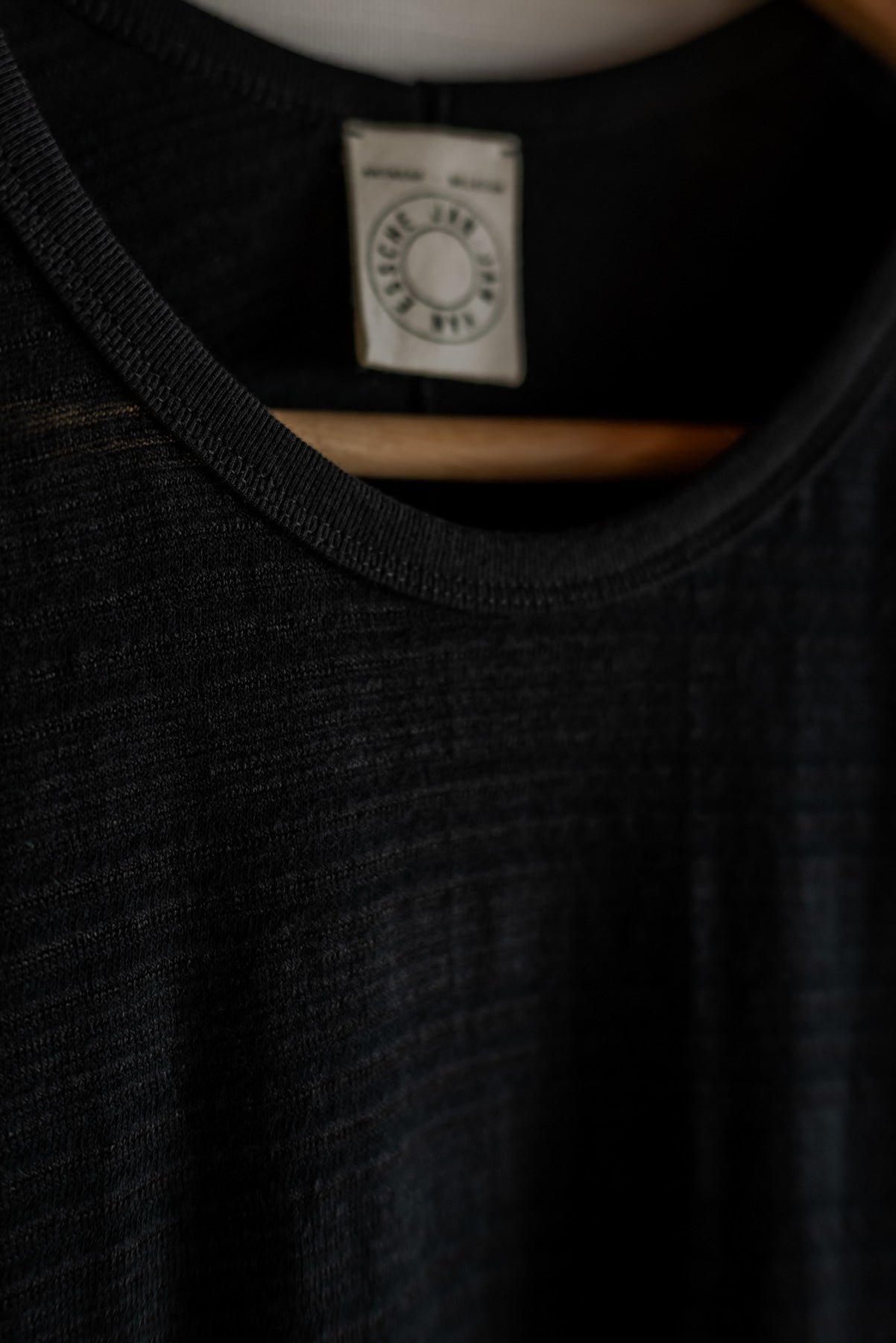 JAN-JAN VAN ESSCHE LOOSE FIT TANK TOP RIPPLE JERSEY BLACK