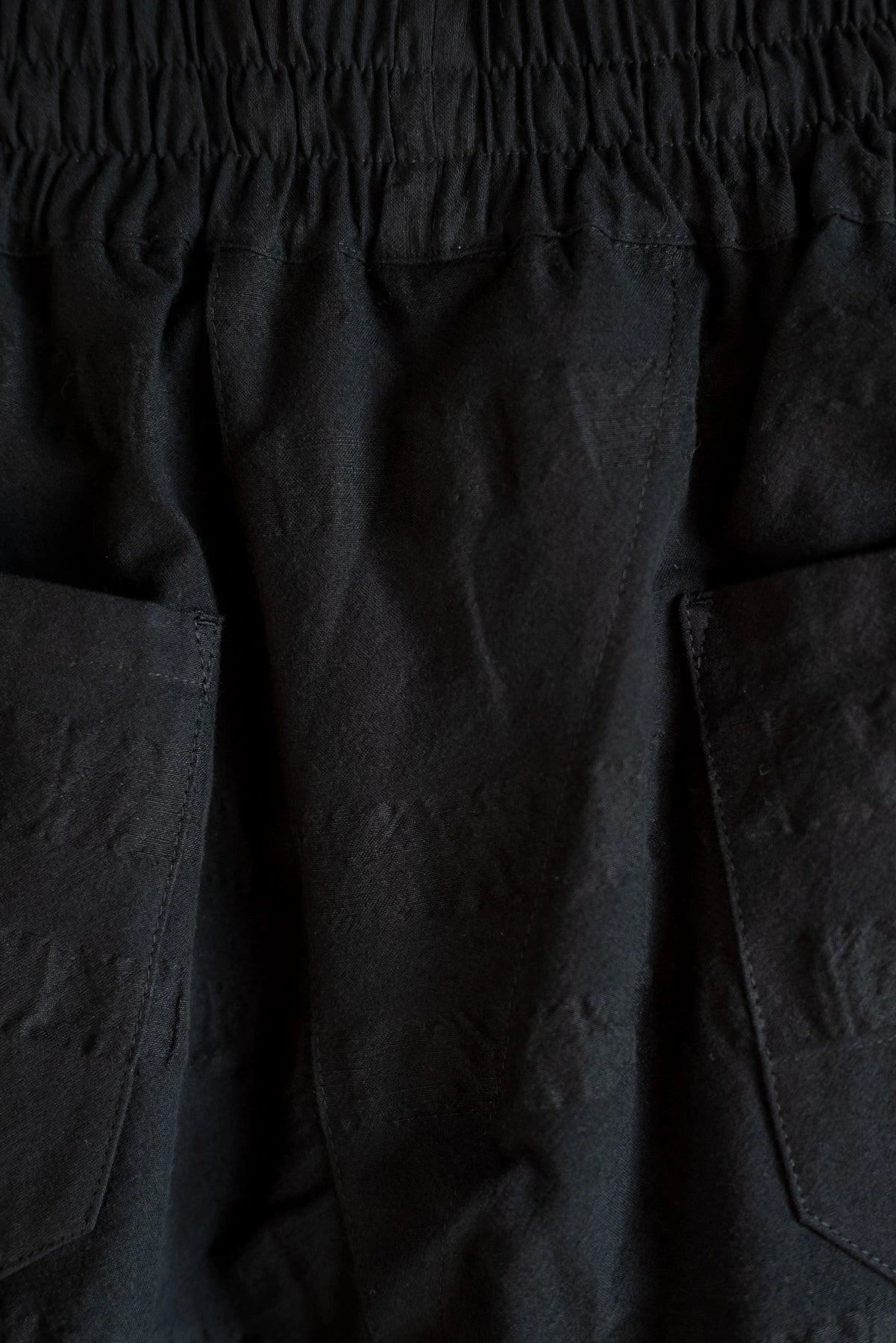 JAN-JAN VAN ESSCHE LOOSE FIT TROUSERS BROAD STRIPE CLOTH BLACK