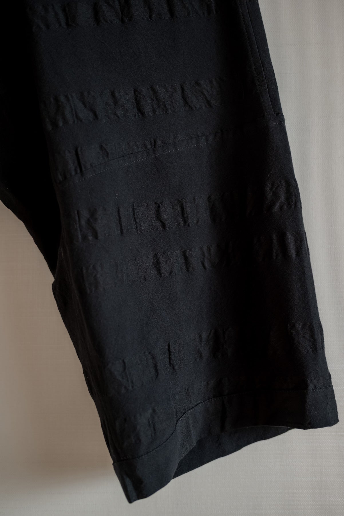 JAN-JAN VAN ESSCHE LOOSE FIT TROUSERS BROAD STRIPE CLOTH BLACK
