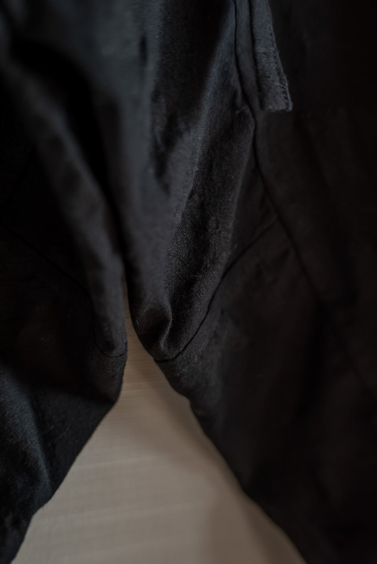 JAN-JAN VAN ESSCHE LOOSE FIT TROUSERS BROAD STRIPE CLOTH BLACK