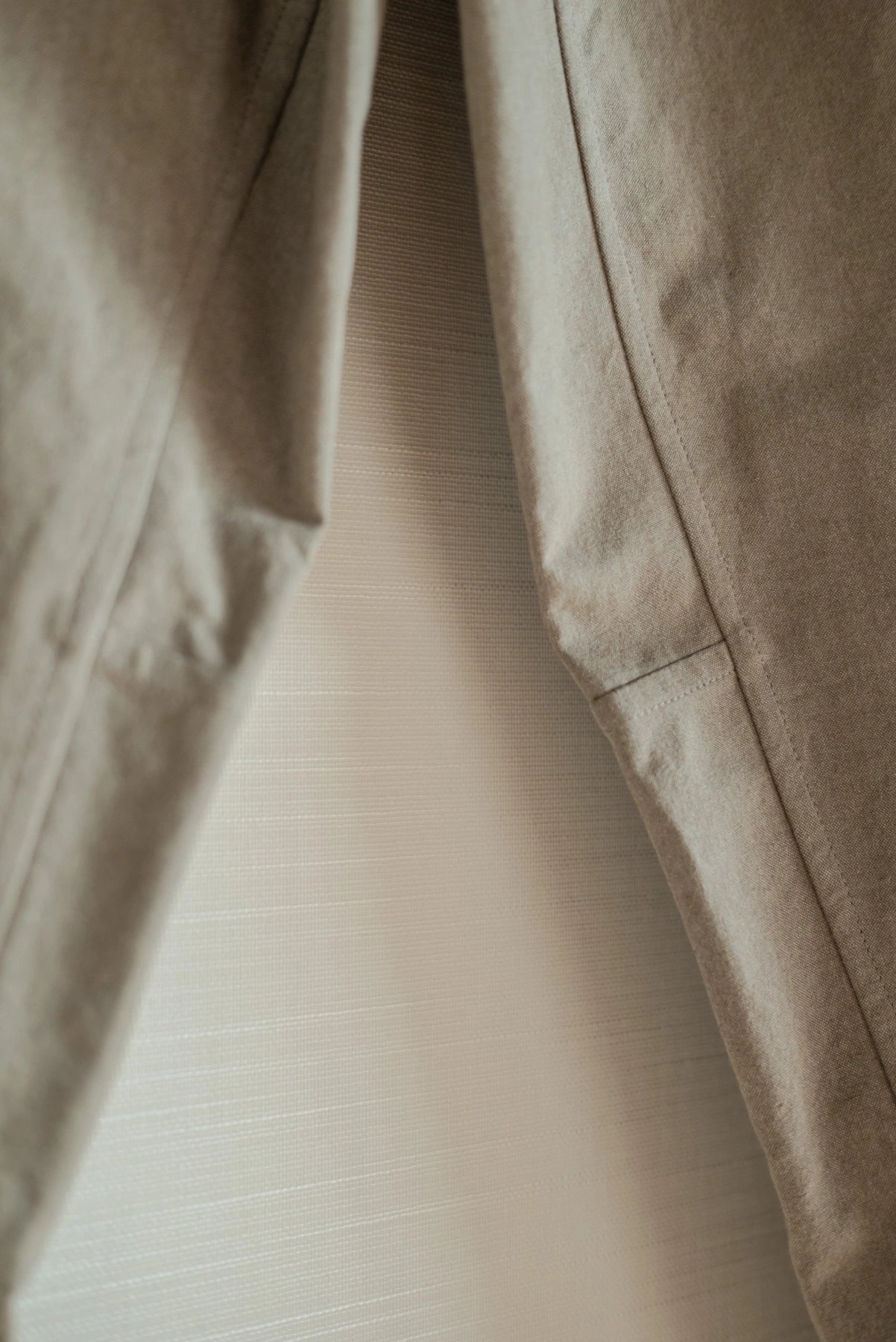 JAN-JAN VAN ESSCHE OVERSIZED 6-POCKET WORKWEAR STYLE TROUSERS CHAMBRAY CANVAS BROWN GREEN