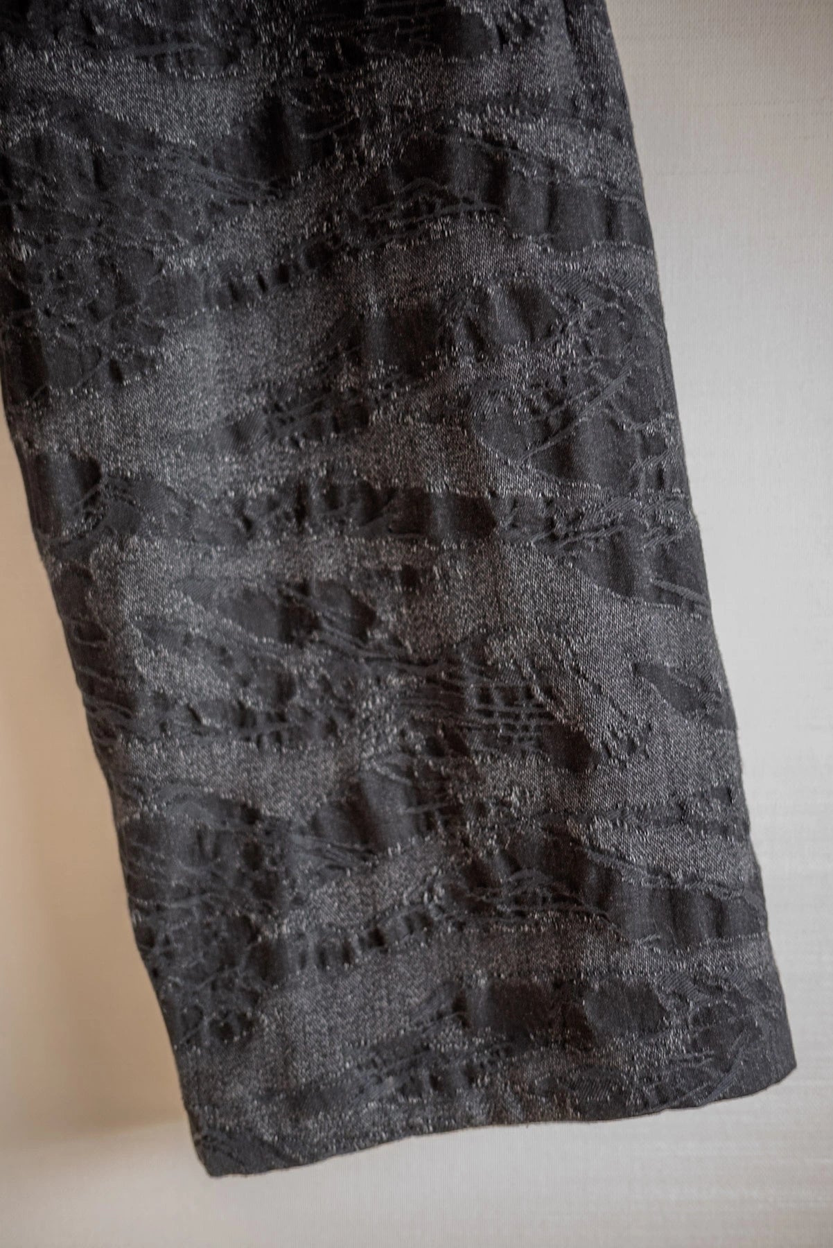 JAN-JAN VAN ESSCHE OVERSIZED 6 POCKET DENIM TROUSERS CAMOUFLAGE DENIM BLACK