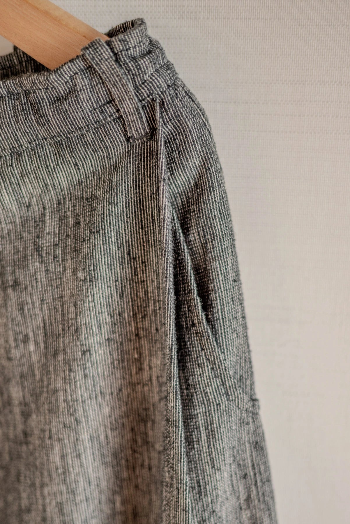 JAN-JAN VAN ESSCHE OVERSIZED DRESS PANTS SILK LINEN CLOTH BLACK & WHITE