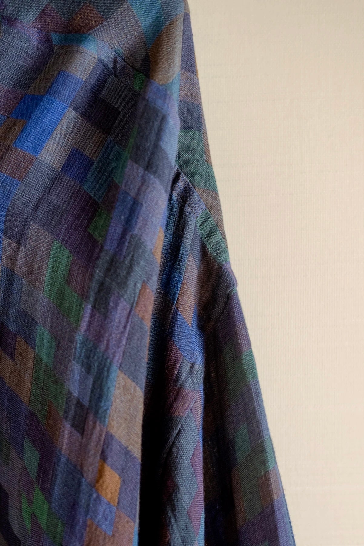 JAN-JAN VAN ESSCHE OVERSIZED LONG SLEEVE TUNIC LINEN DOUBLE CLOTH PUZZLE