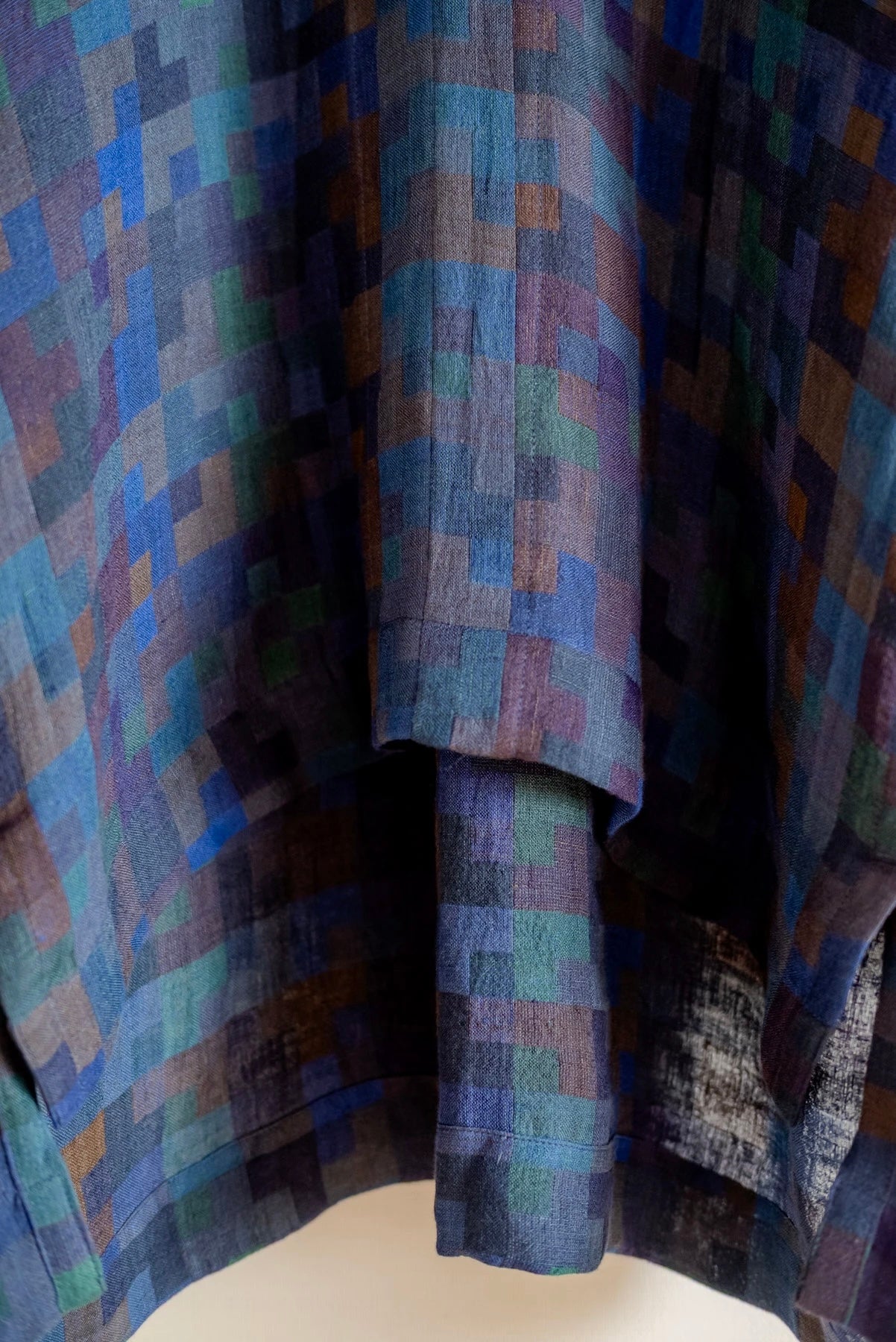 JAN-JAN VAN ESSCHE OVERSIZED LONG SLEEVE TUNIC LINEN DOUBLE CLOTH PUZZLE