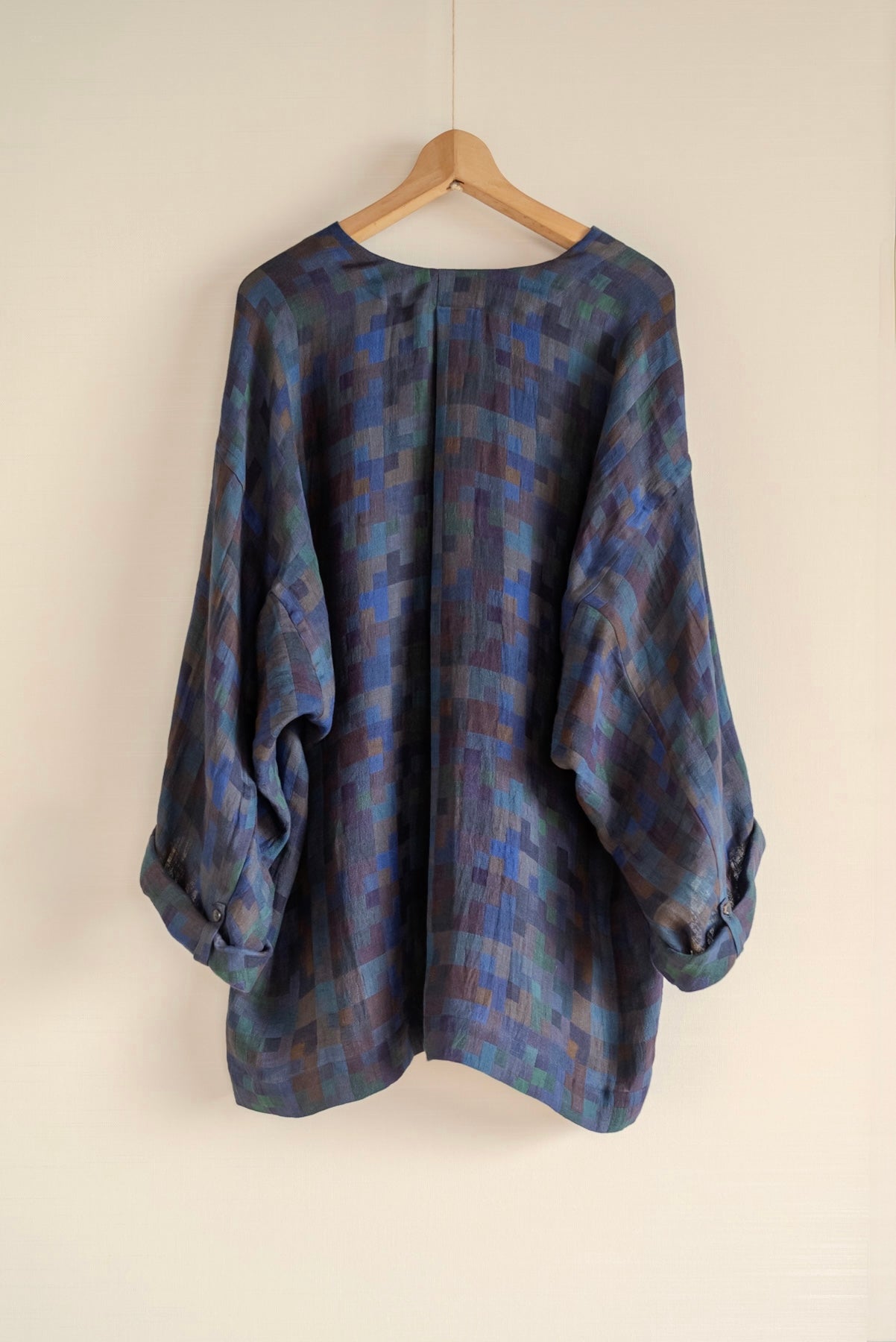 JAN-JAN VAN ESSCHE OVERSIZED LONG SLEEVE TUNIC LINEN DOUBLE CLOTH PUZZLE