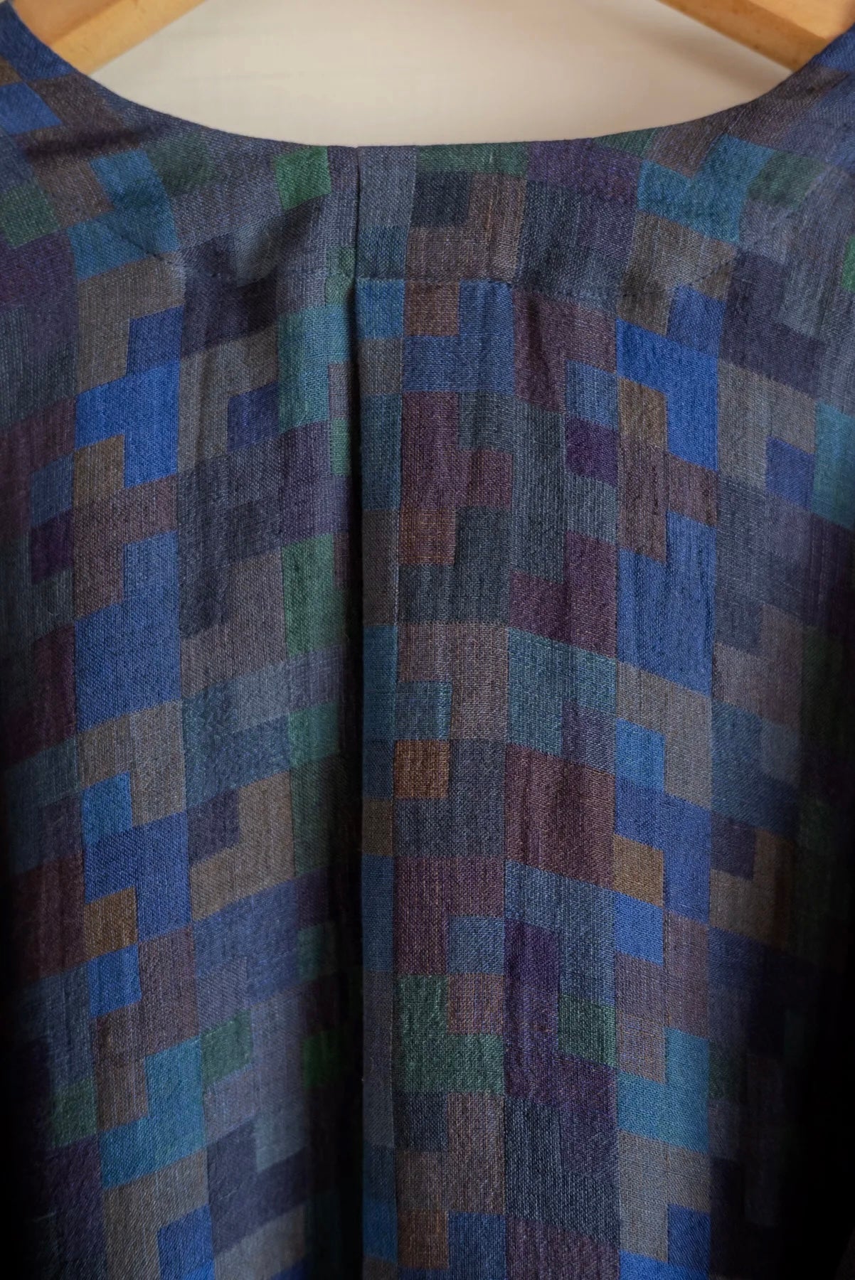 JAN-JAN VAN ESSCHE OVERSIZED LONG SLEEVE TUNIC LINEN DOUBLE CLOTH PUZZLE