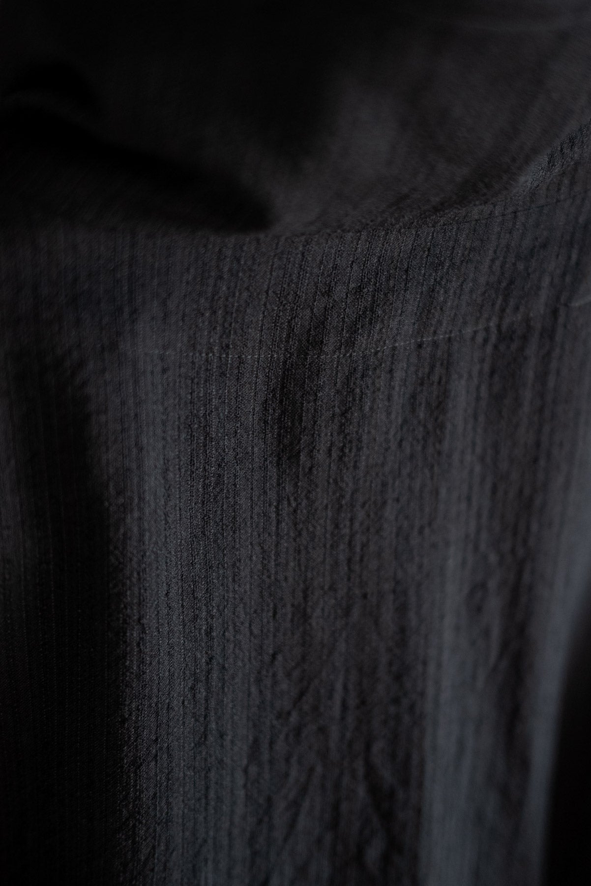 JAN-JAN VAN ESSCHE SHIRT JACKET WITH HIGH STANDING COLLAR DARK STRIPED