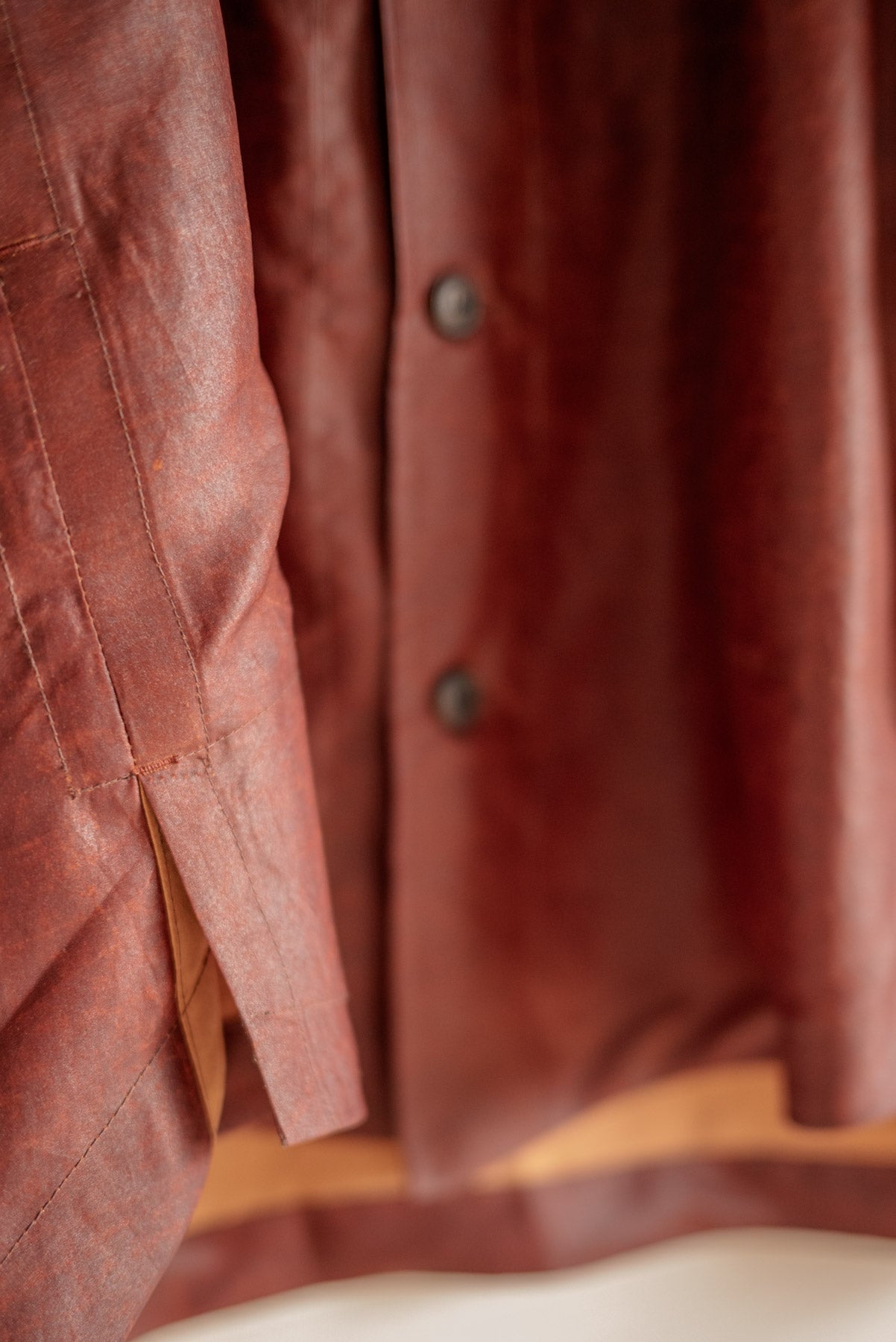 JAN-JAN VAN ESSCHE SHIRT JACKET WITH HIGH STANDING COLLAR OXBLOOD