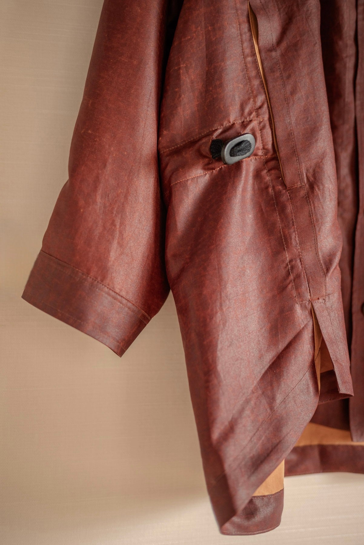 JAN-JAN VAN ESSCHE SHIRT JACKET WITH HIGH STANDING COLLAR OXBLOOD