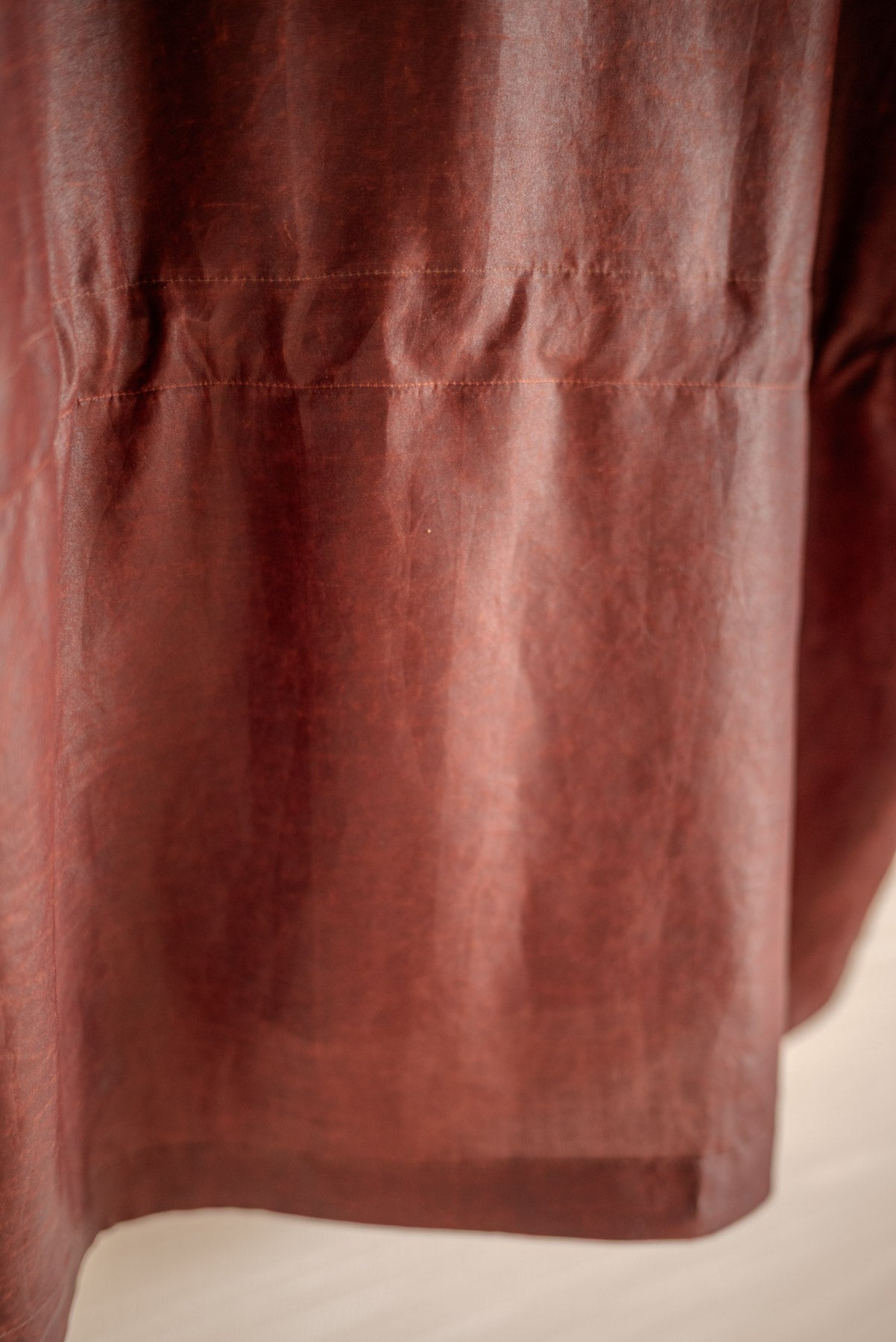JAN-JAN VAN ESSCHE SHIRT JACKET WITH HIGH STANDING COLLAR OXBLOOD