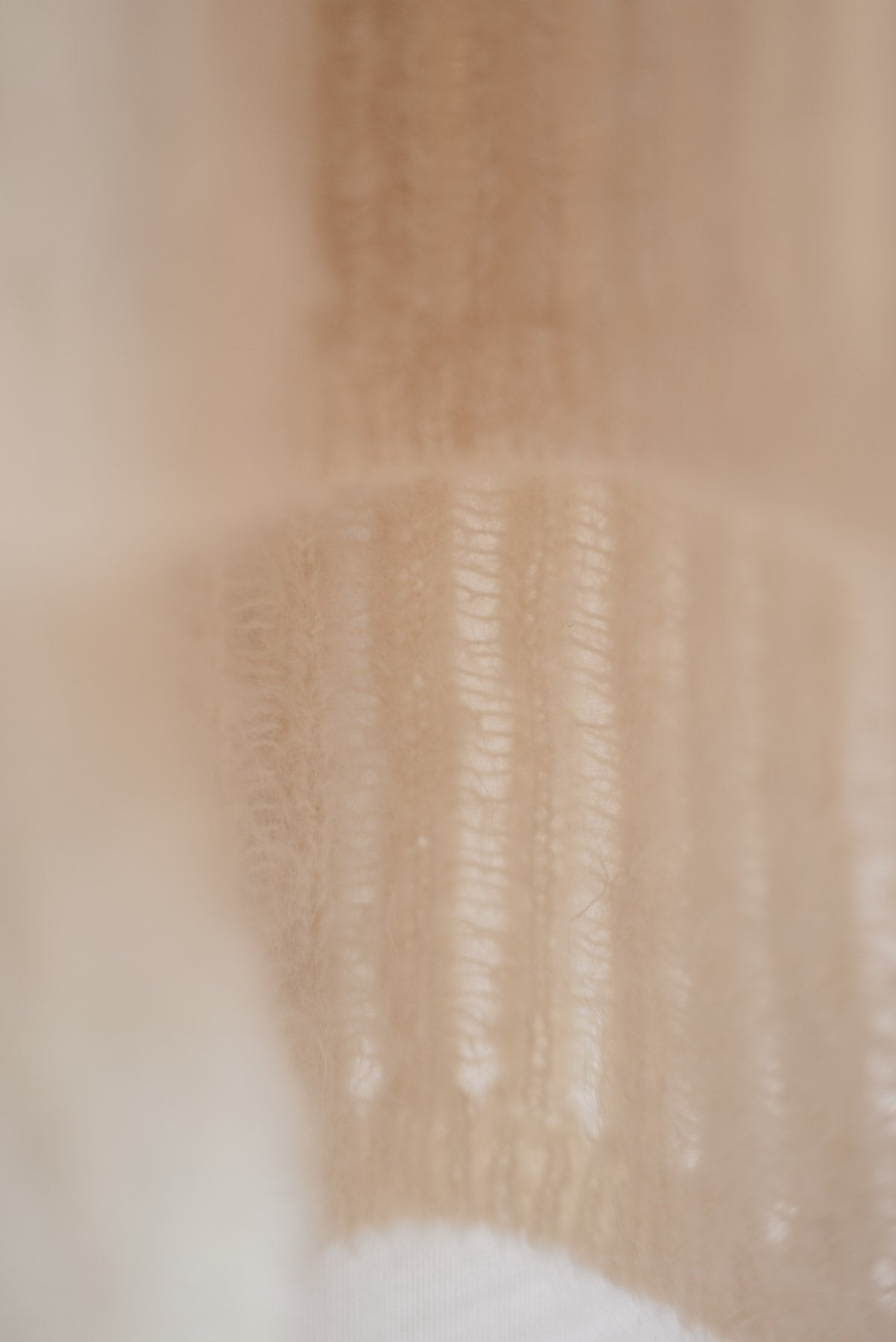 JAN-JAN VAN ESSCHE WIDE FIT KNITTED CREW-NECK SWEATER GOAT MOHAIR NATURAL