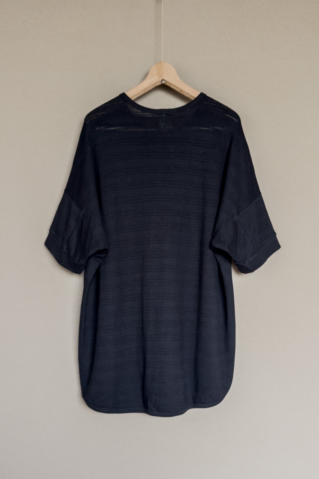 JAN-JAN VAN ESSCHE SHORT SLEEVE CREW NECK TEE RIPPLE JERSEY BLACK