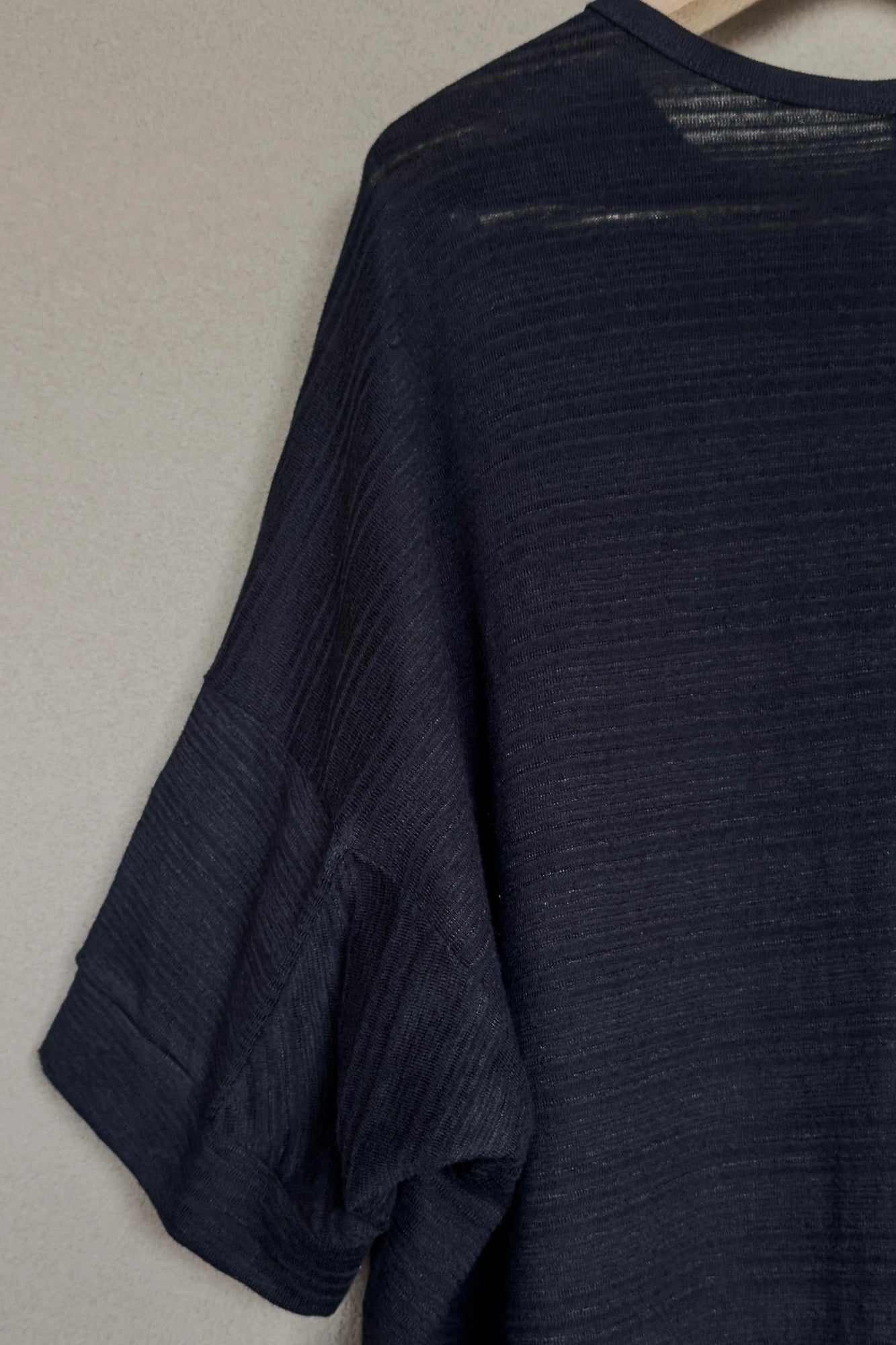 JAN-JAN VAN ESSCHE SHORT SLEEVE CREW NECK TEE RIPPLE JERSEY BLACK