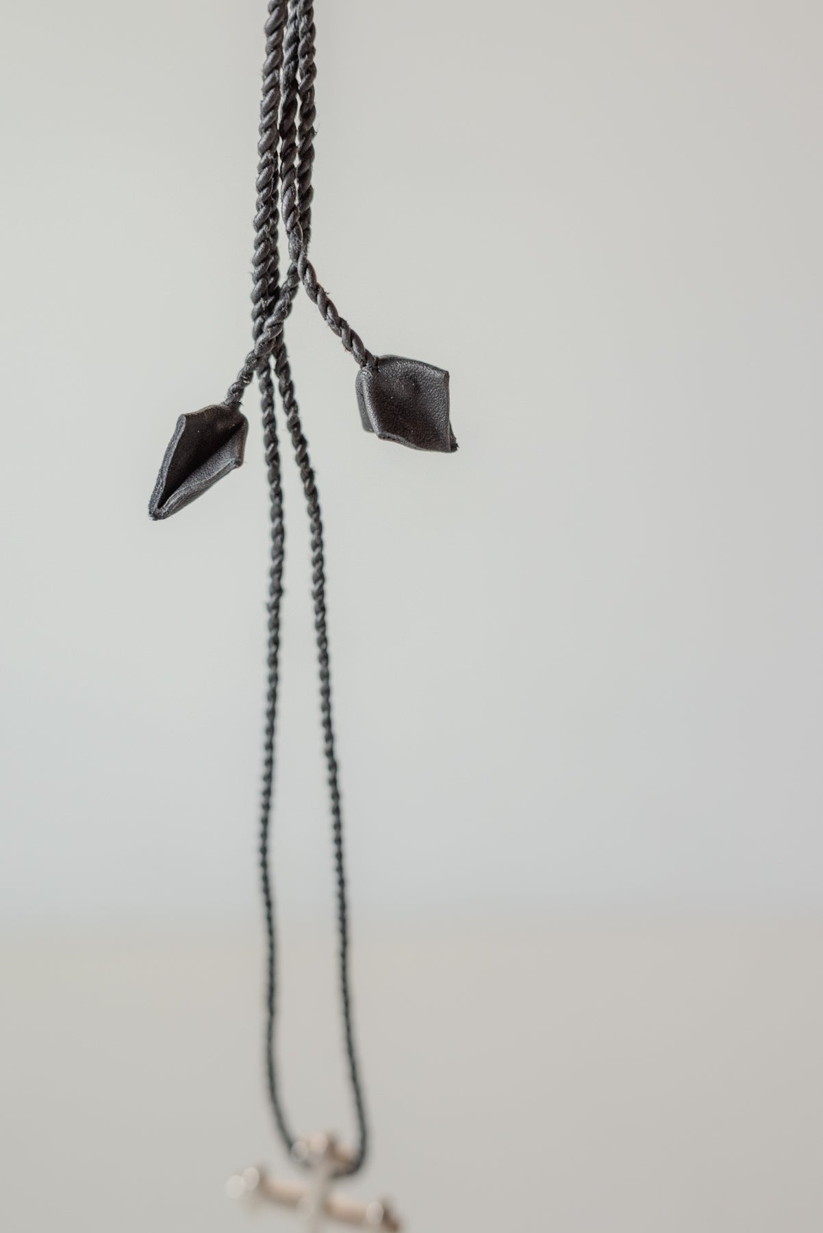MARIA RUDMAN SILVER COLLECTION CROSS NECKLACE BLACK
