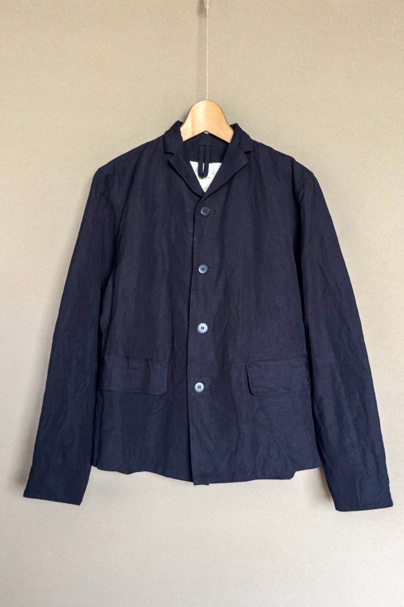 UNKRUID BAGGY BLAZER FRENCH SUITING CLOTH BLACK
