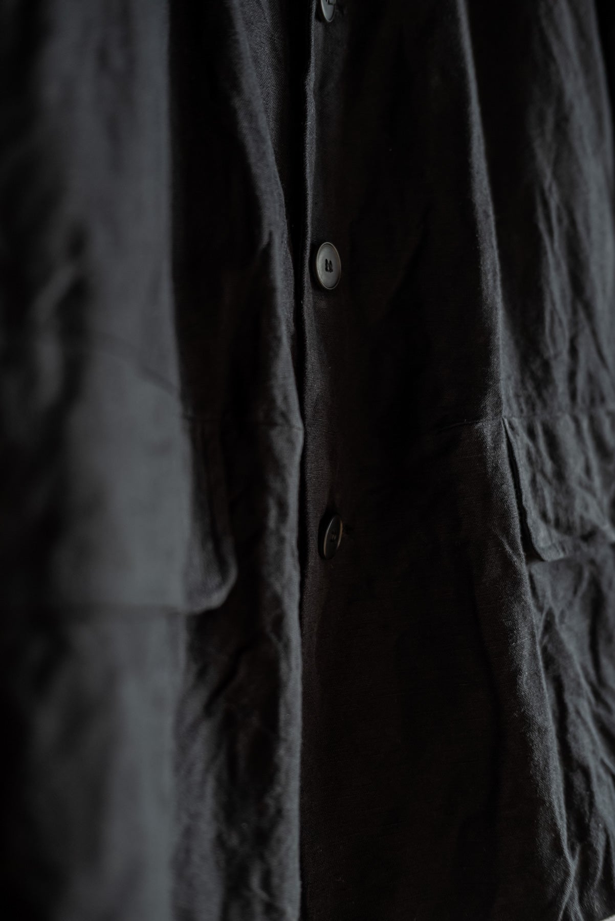 UNKRUID BAGGY BLAZER FRENCH SUITING CLOTH BLACK