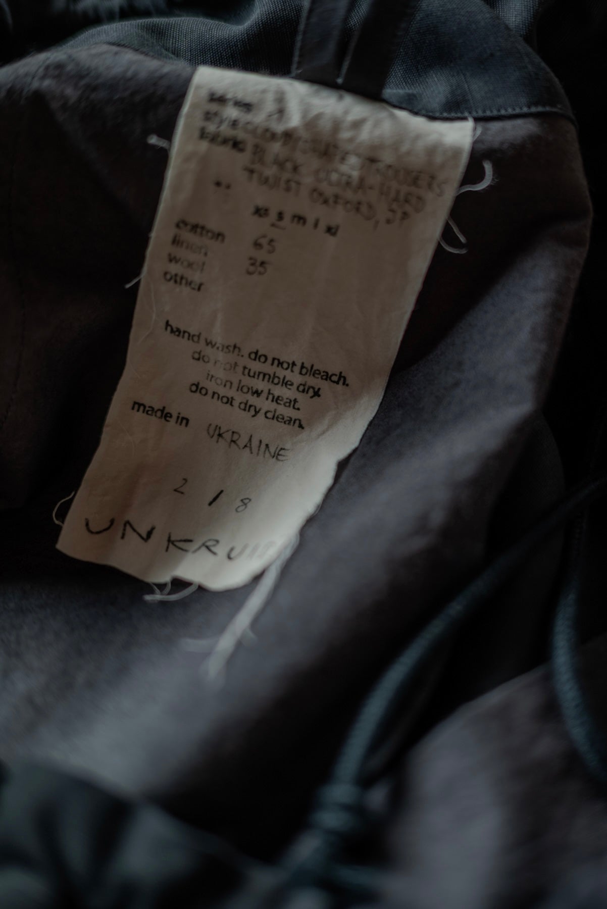 UNKRUID CLOUDY SHAPED TROUSERS