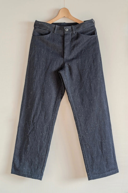 UNKRUID NULPOINTDREI TROUSERS DARK HAIRY HERRINGBONE