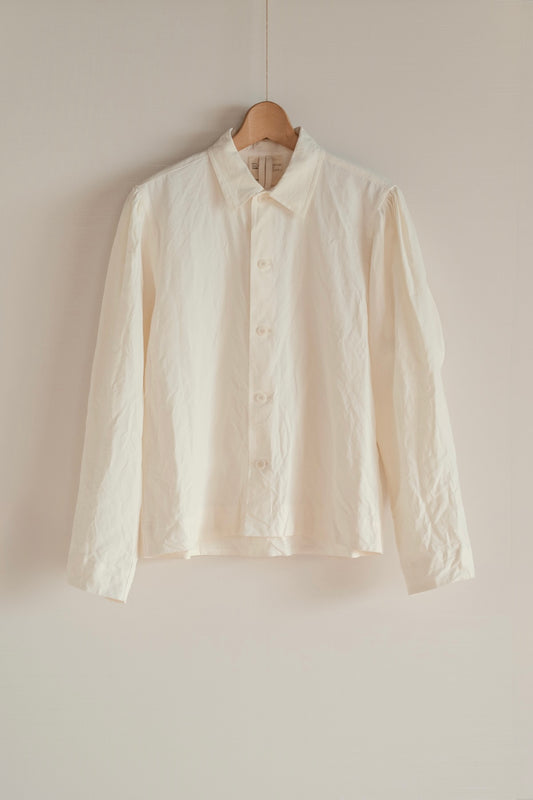 UNKRUID SMOCK CEREMONY SHIRT WASHI DENSE TYPEWRITER WHITE
