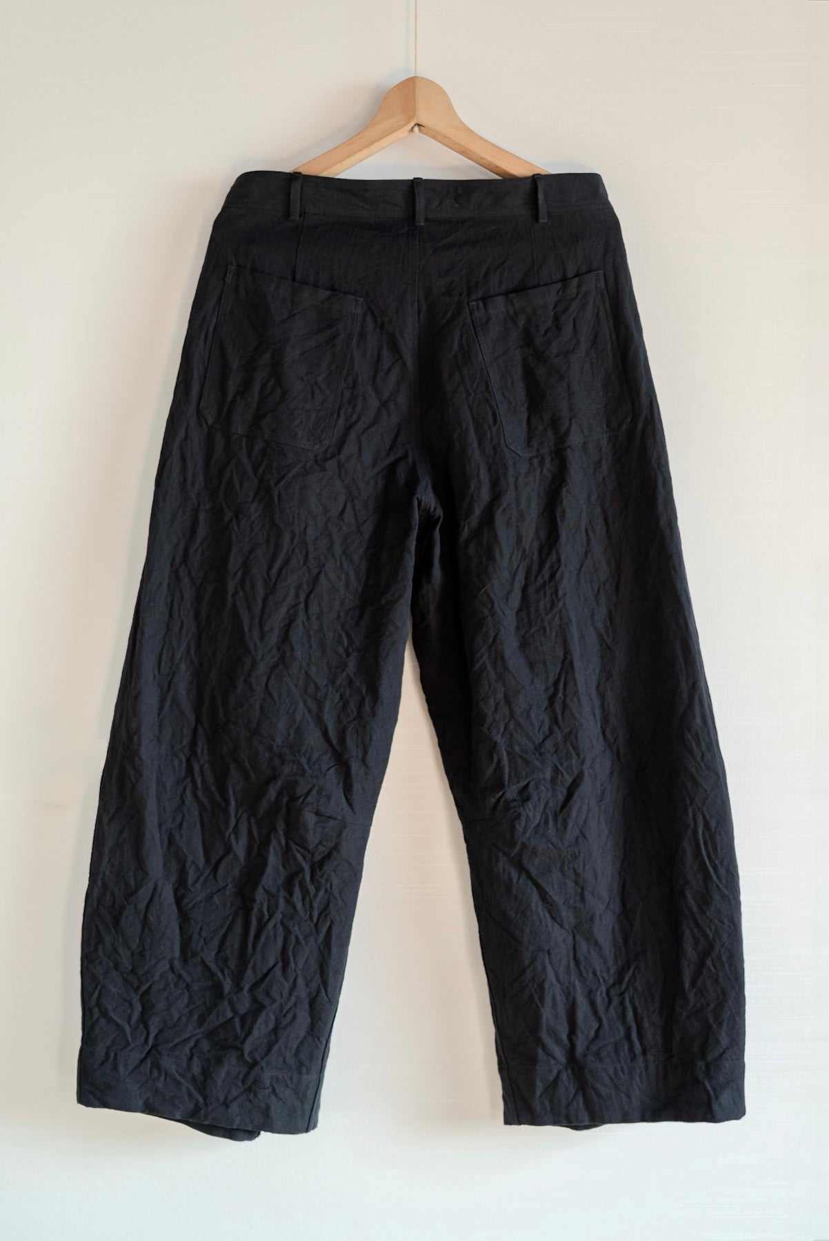 UNKRUID VISSCHERS PANTS FRENCH SUITING CLOTH BLACK