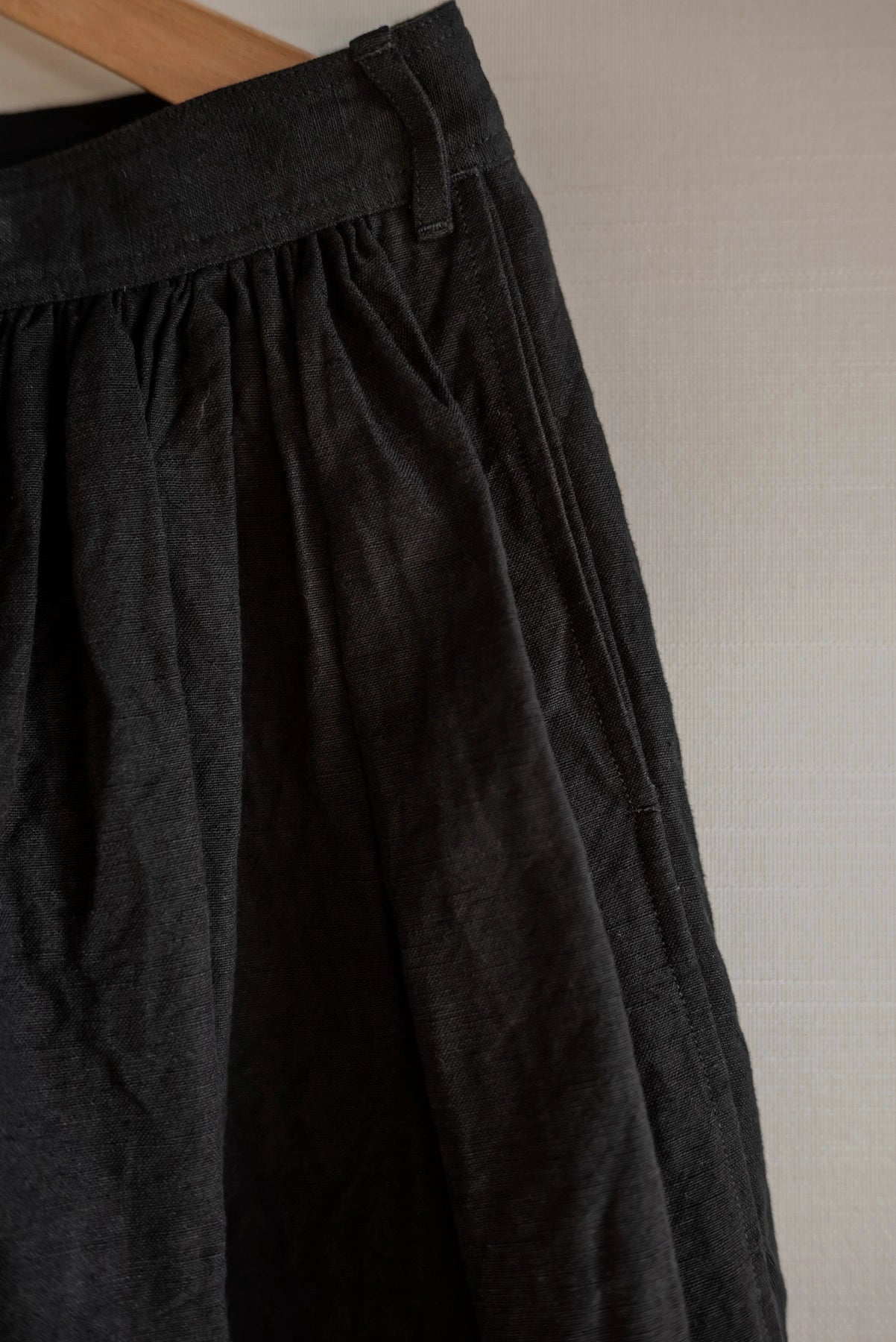 UNKRUID VISSCHERS PANTS FRENCH SUITING CLOTH BLACK