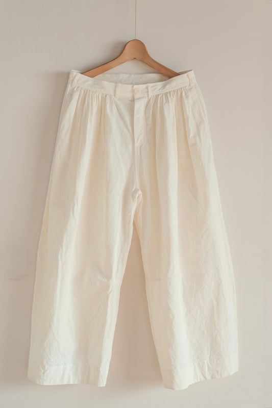 UNKRUID VISSCHERS PANTS WASHI DENSE TYPEWRITER WHITE